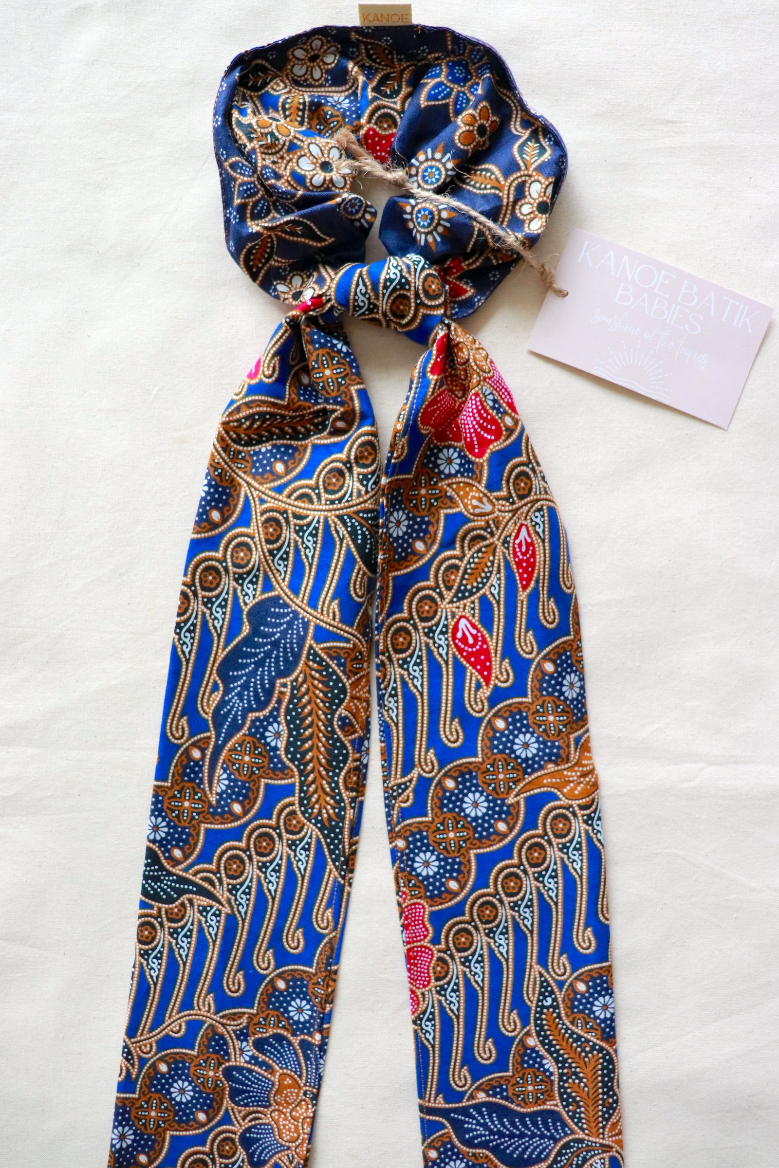 Maxi Batik Scrunchie w/ Ribbon - Annika