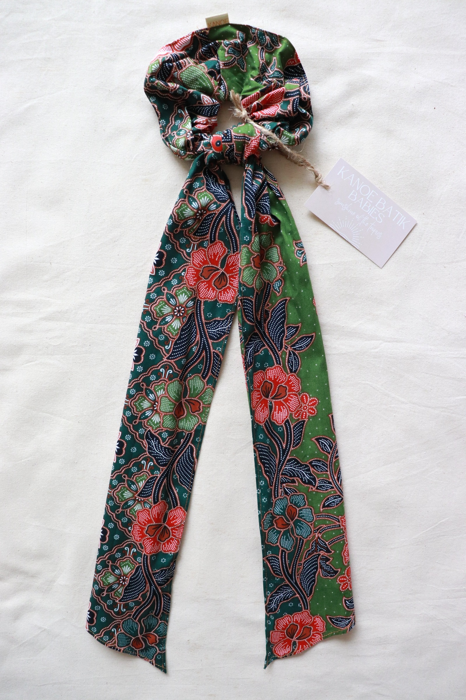 Maxi Batik Scrunchie w/ Ribbon - Zoey