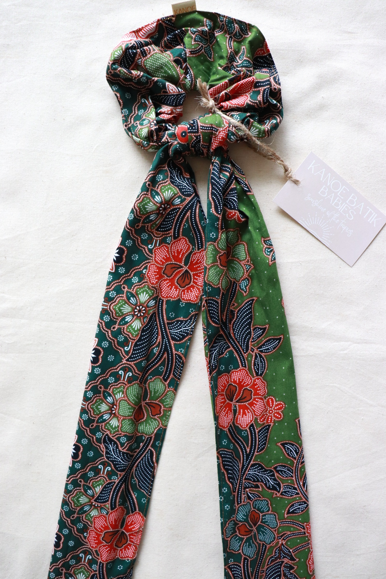 Maxi Batik Scrunchie w/ Ribbon - Zoey