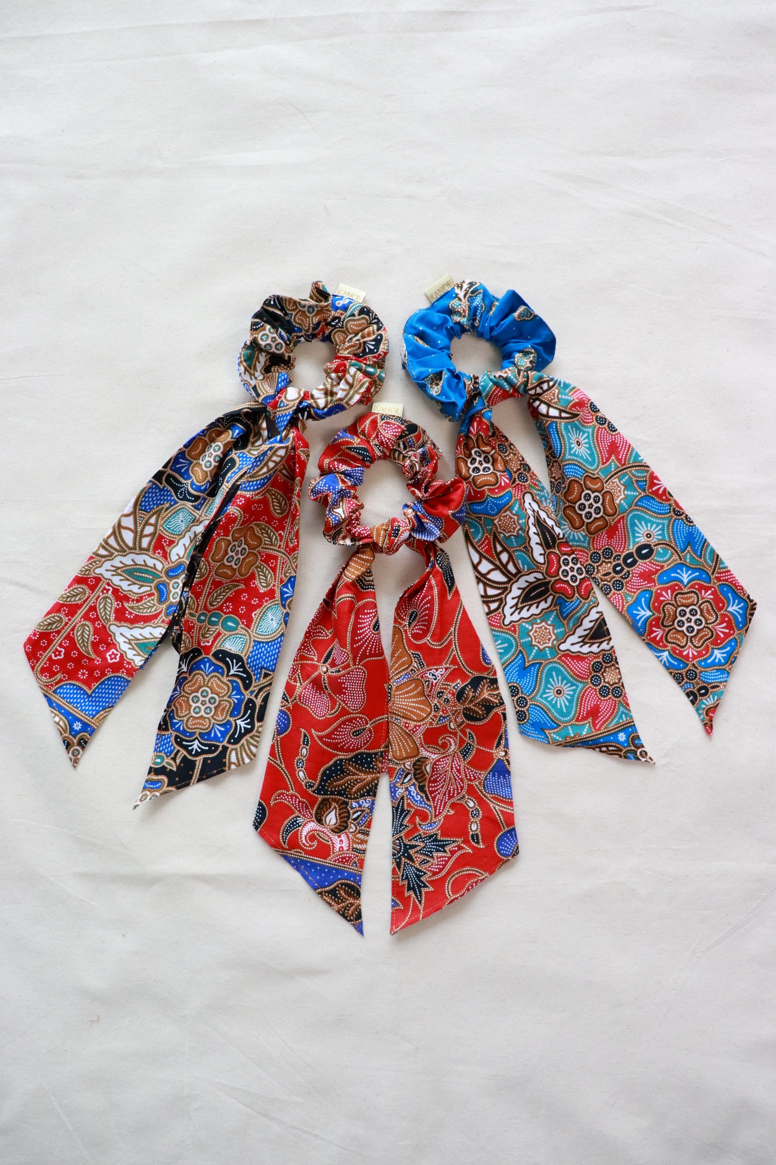 Batik Scrunchie w/ Ribbon [Set of 3] - Balqis