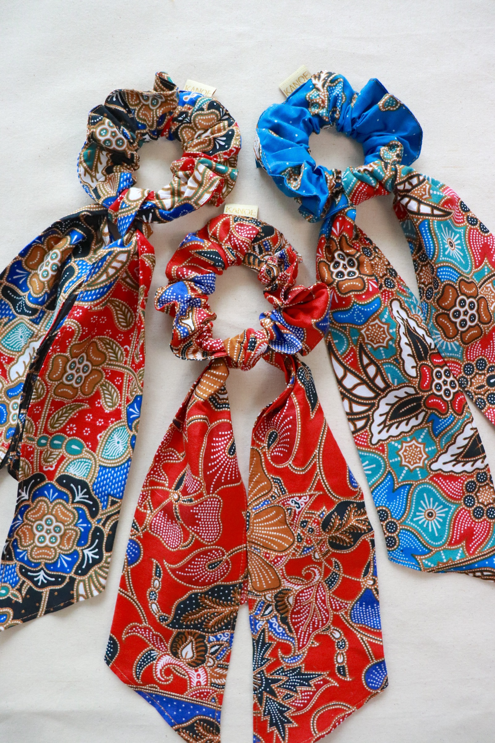 Batik Scrunchie w/ Ribbon [Set of 3] - Balqis