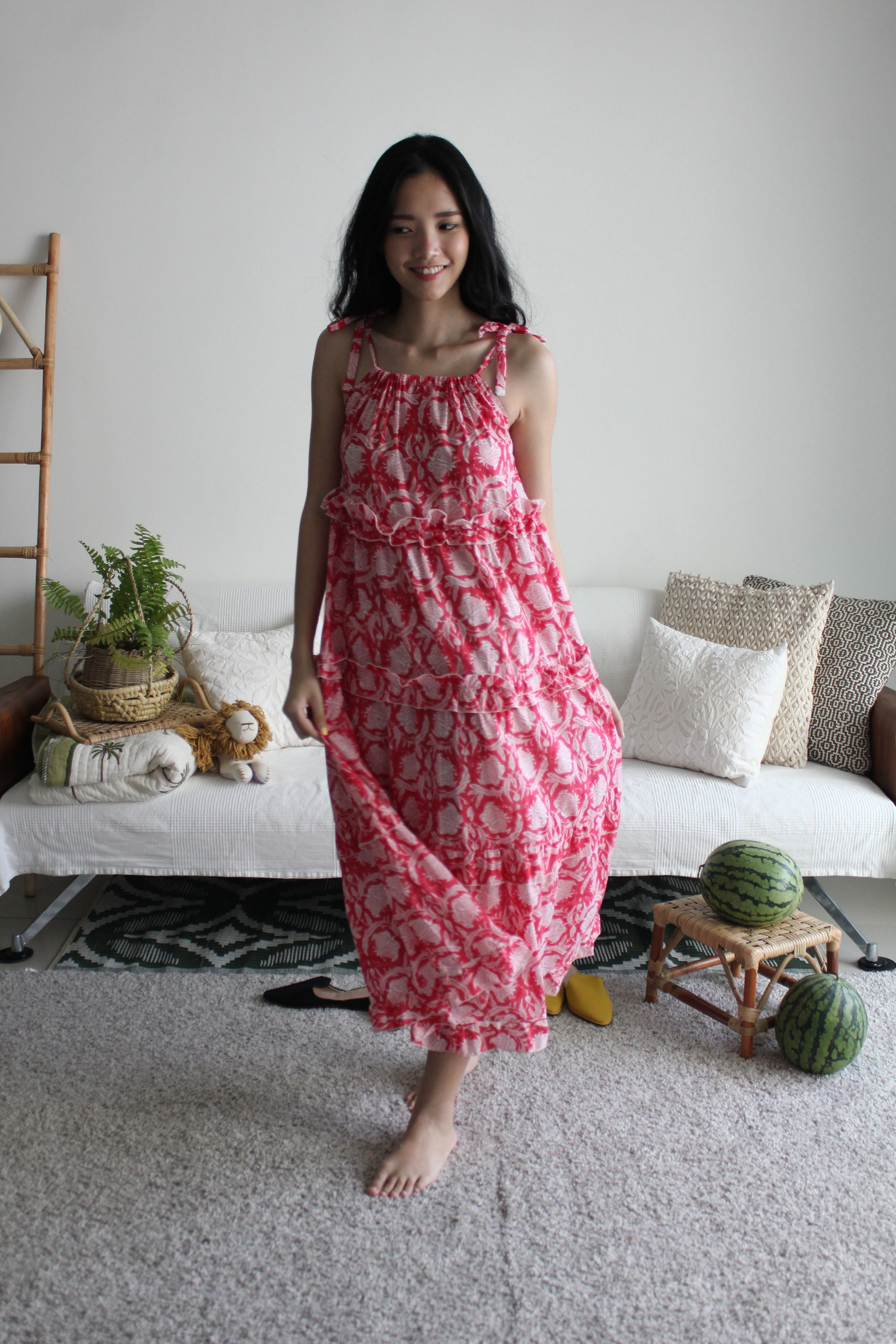 Fiore Maxi Summer Dress - Firecracker
