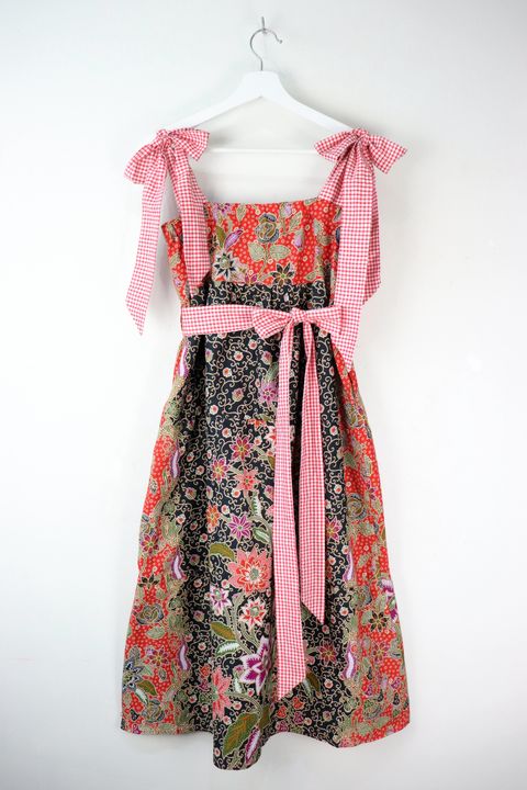 Christmas-batiik-gingham-dress-6