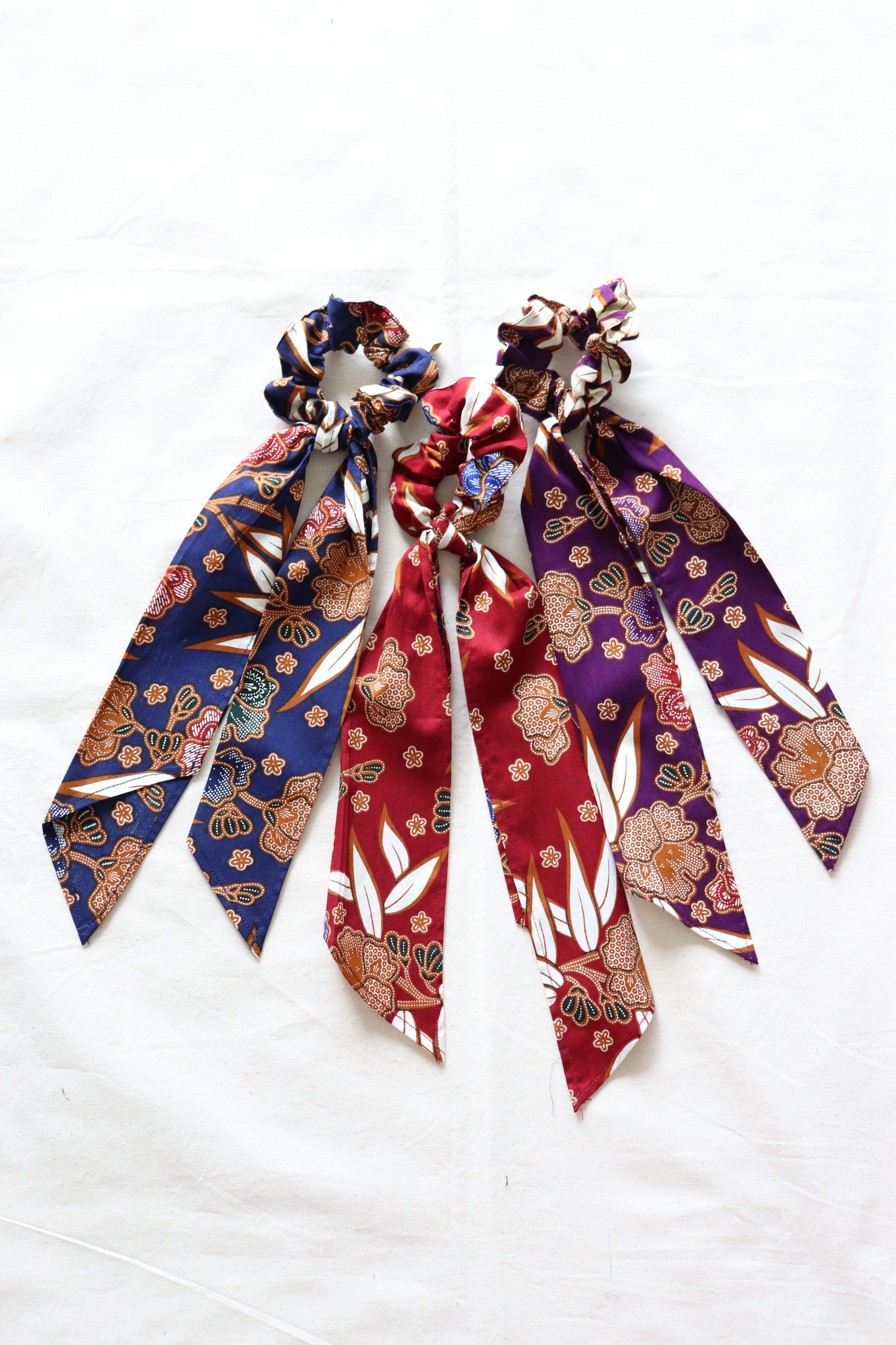 Batik Scrunchie w/ Ribbon [Set of 3] - Timmy