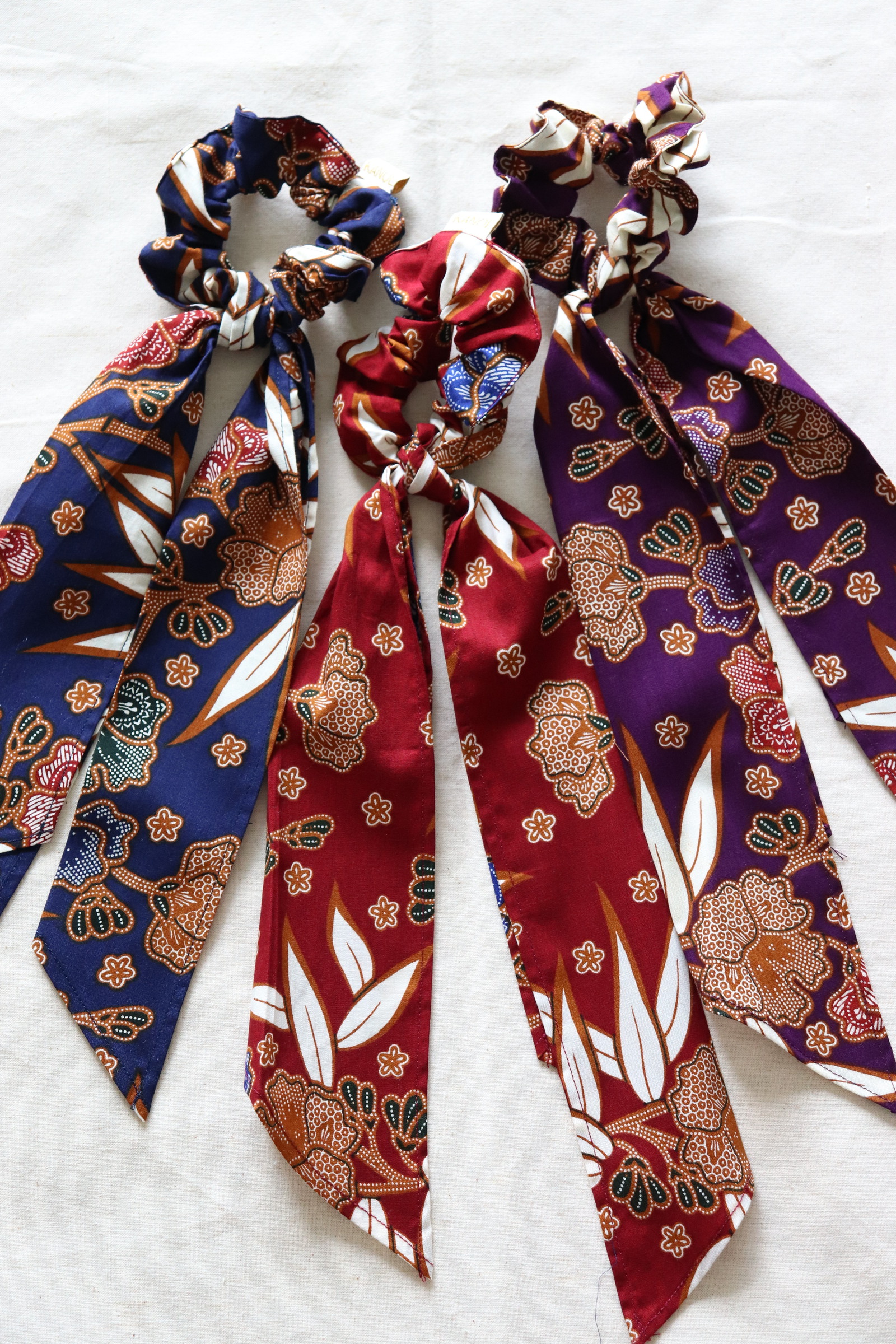 Batik Scrunchie w/ Ribbon [Set of 3] - Timmy
