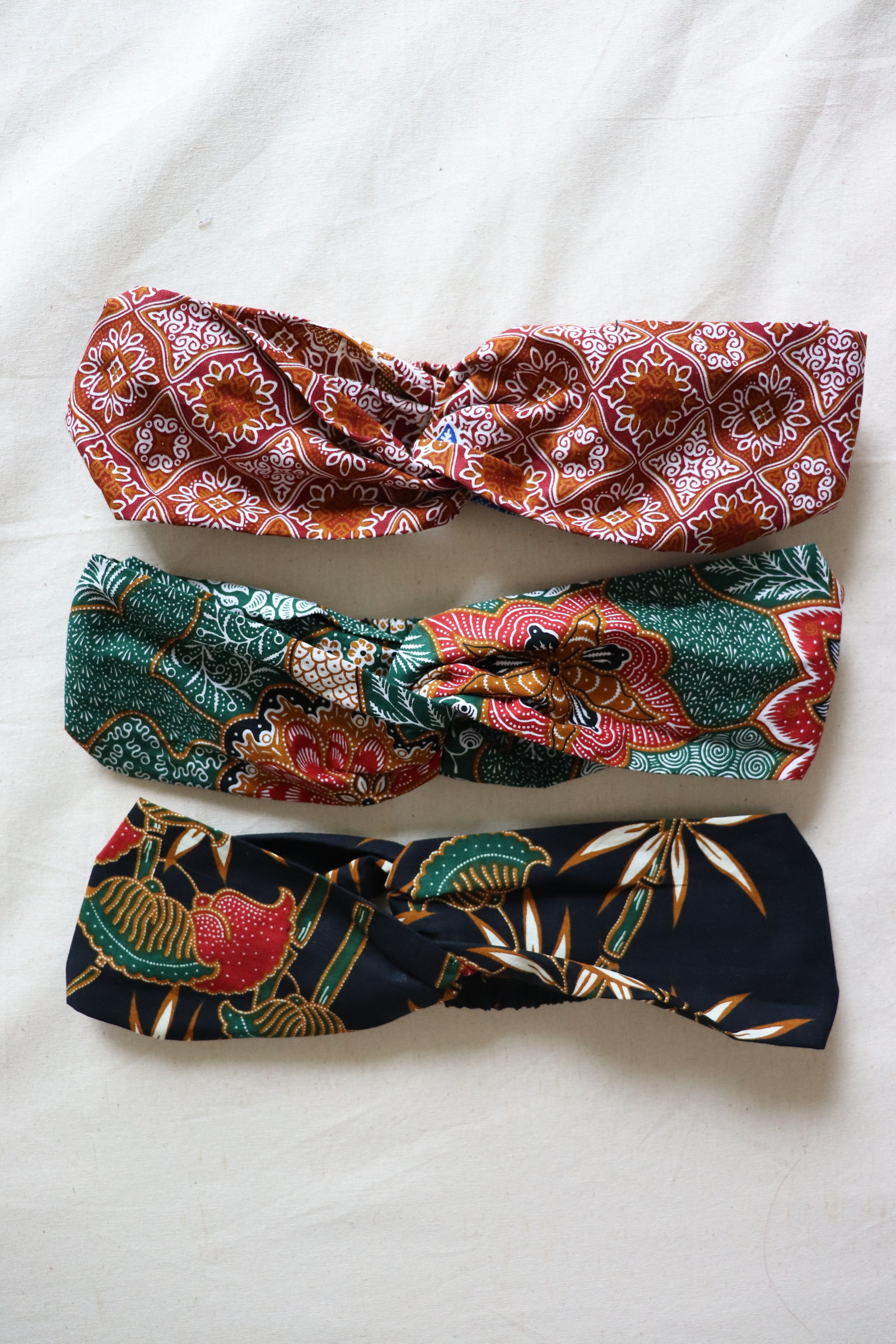 Crossover Batik Headbands [Set of 3] - Cady