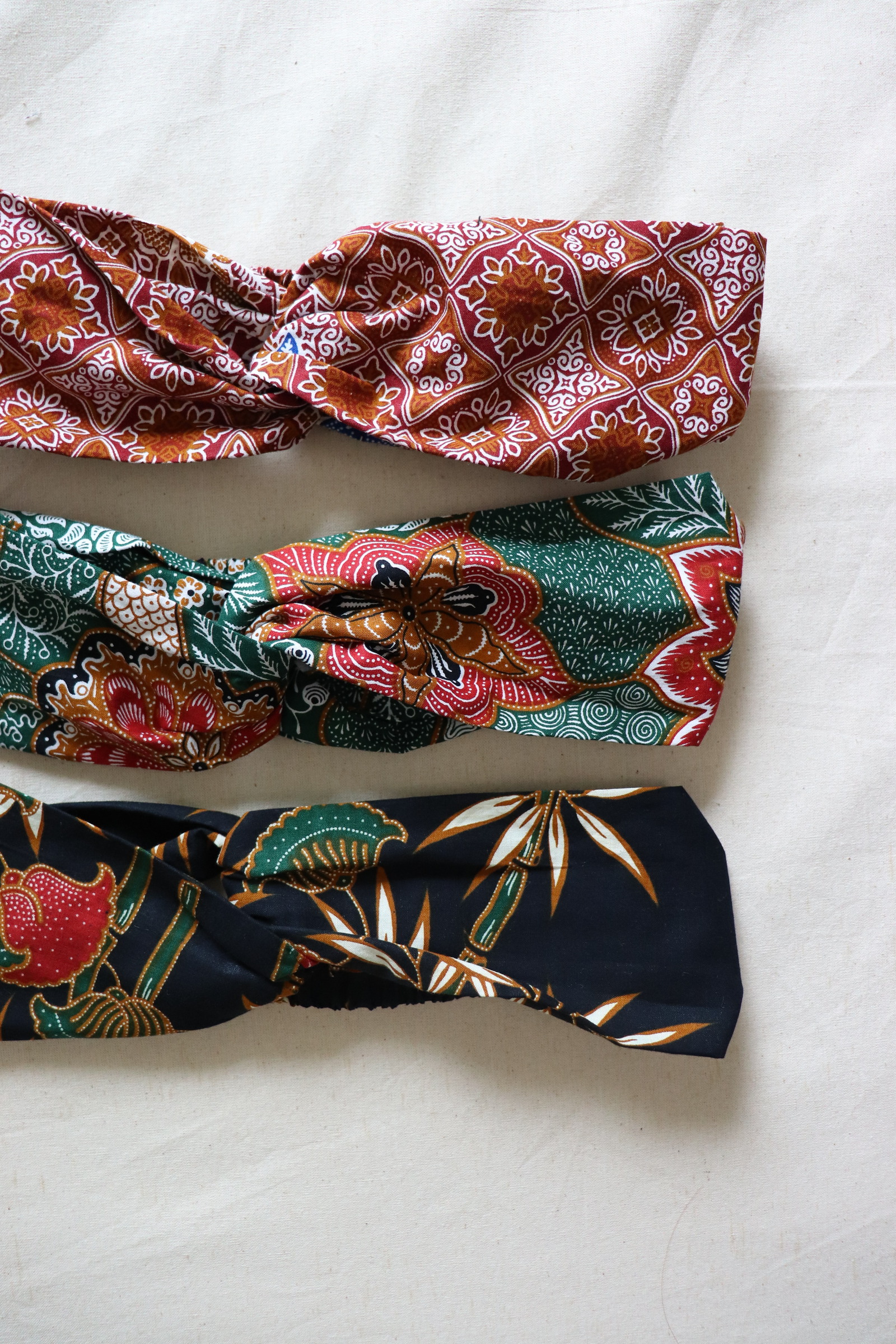 Crossover Batik Headbands [Set of 3] - Cady