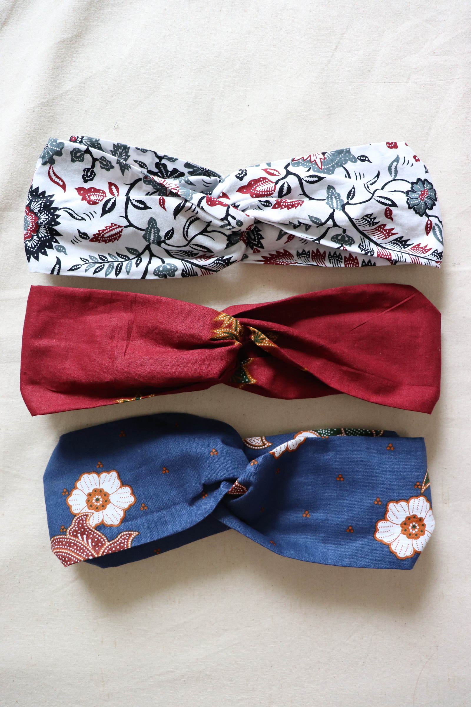 Crossover Batik Headbands [Set of 3] - Beth