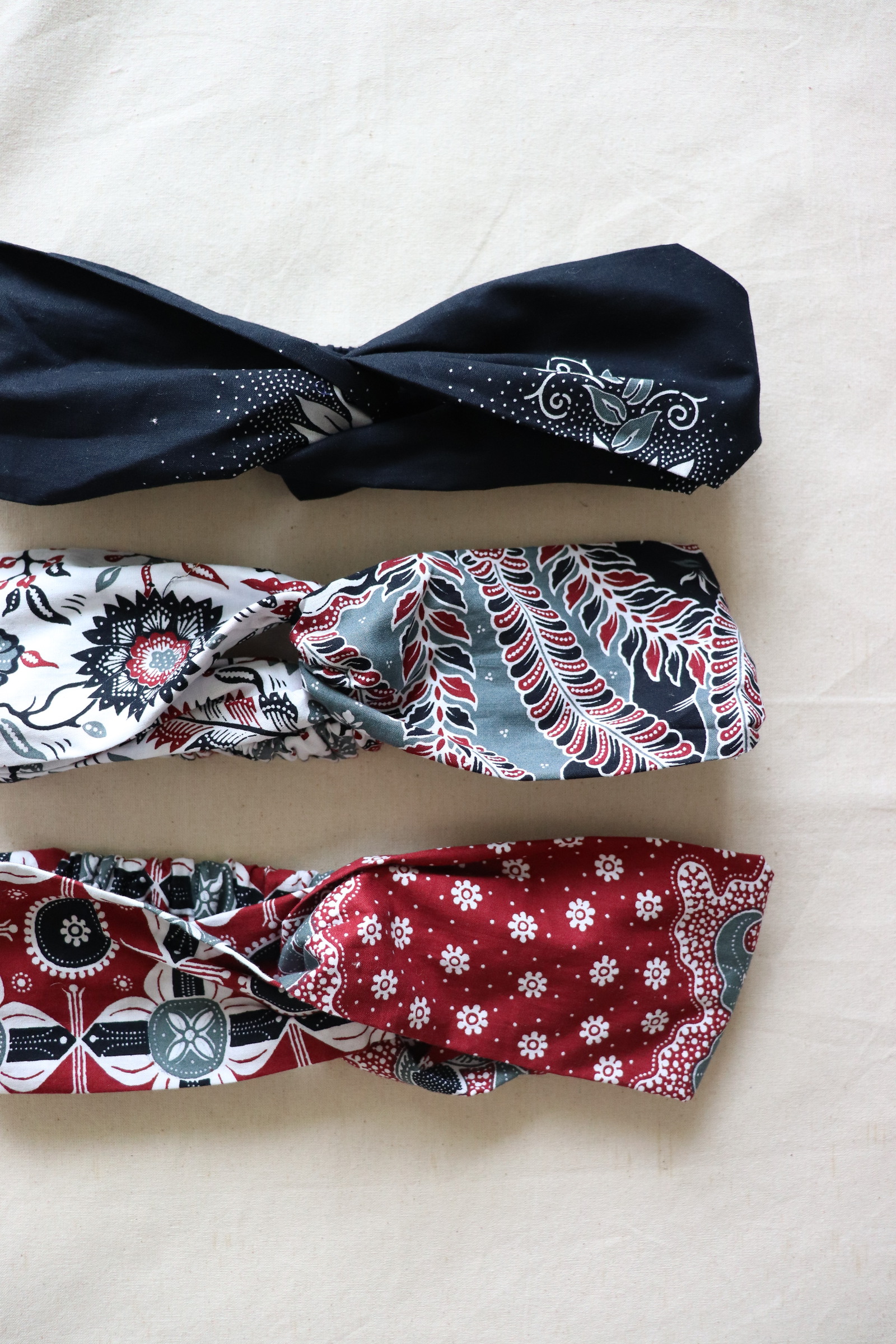 Crossover Batik Headbands [Set of 3] - Belle