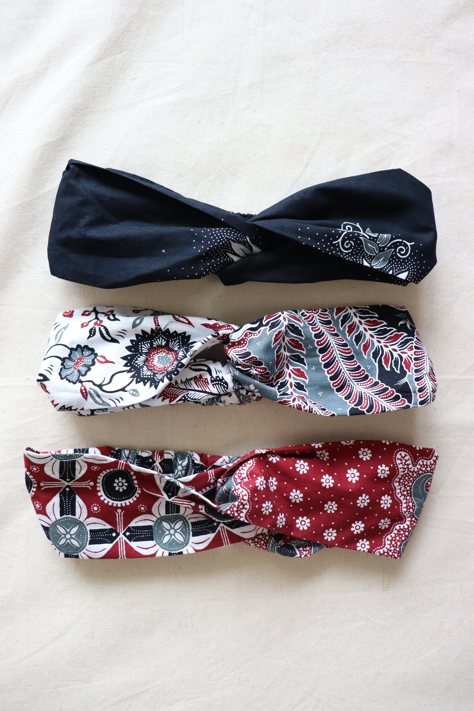 Crossover Batik Headbands [Set of 3] - Belle