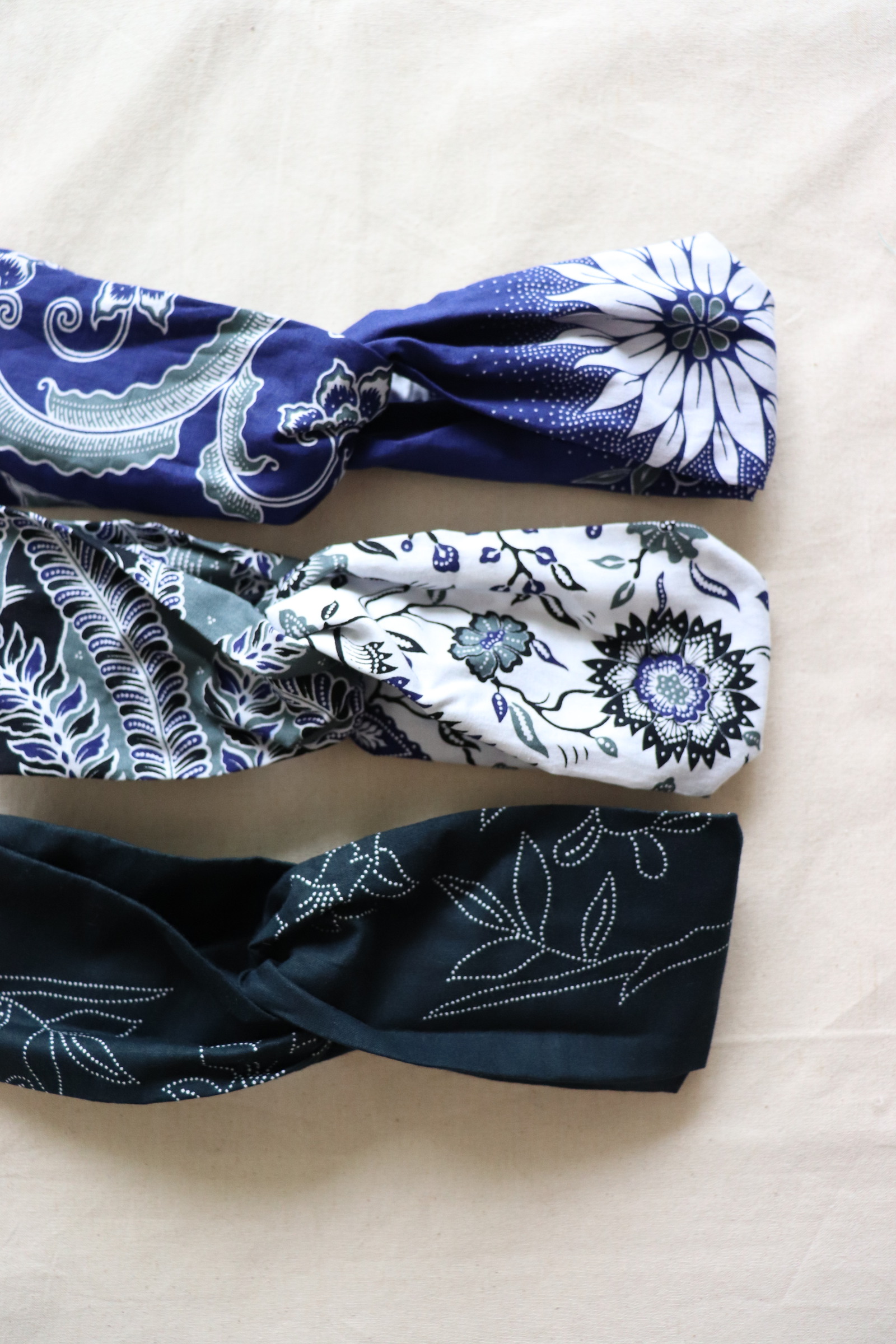 Crossover Batik Headbands [Set of 3] - Christine