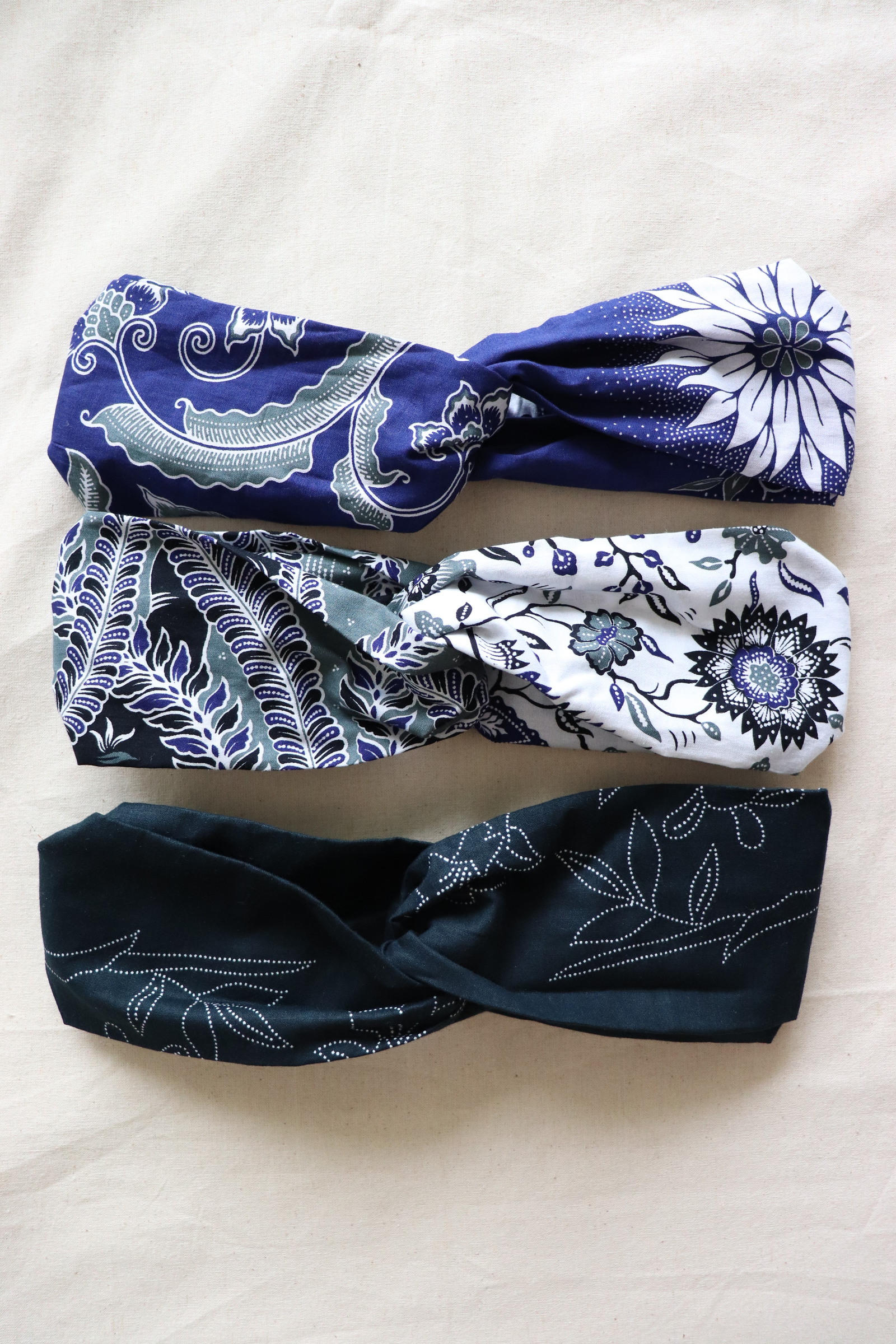 Crossover Batik Headbands [Set of 3] - Christine