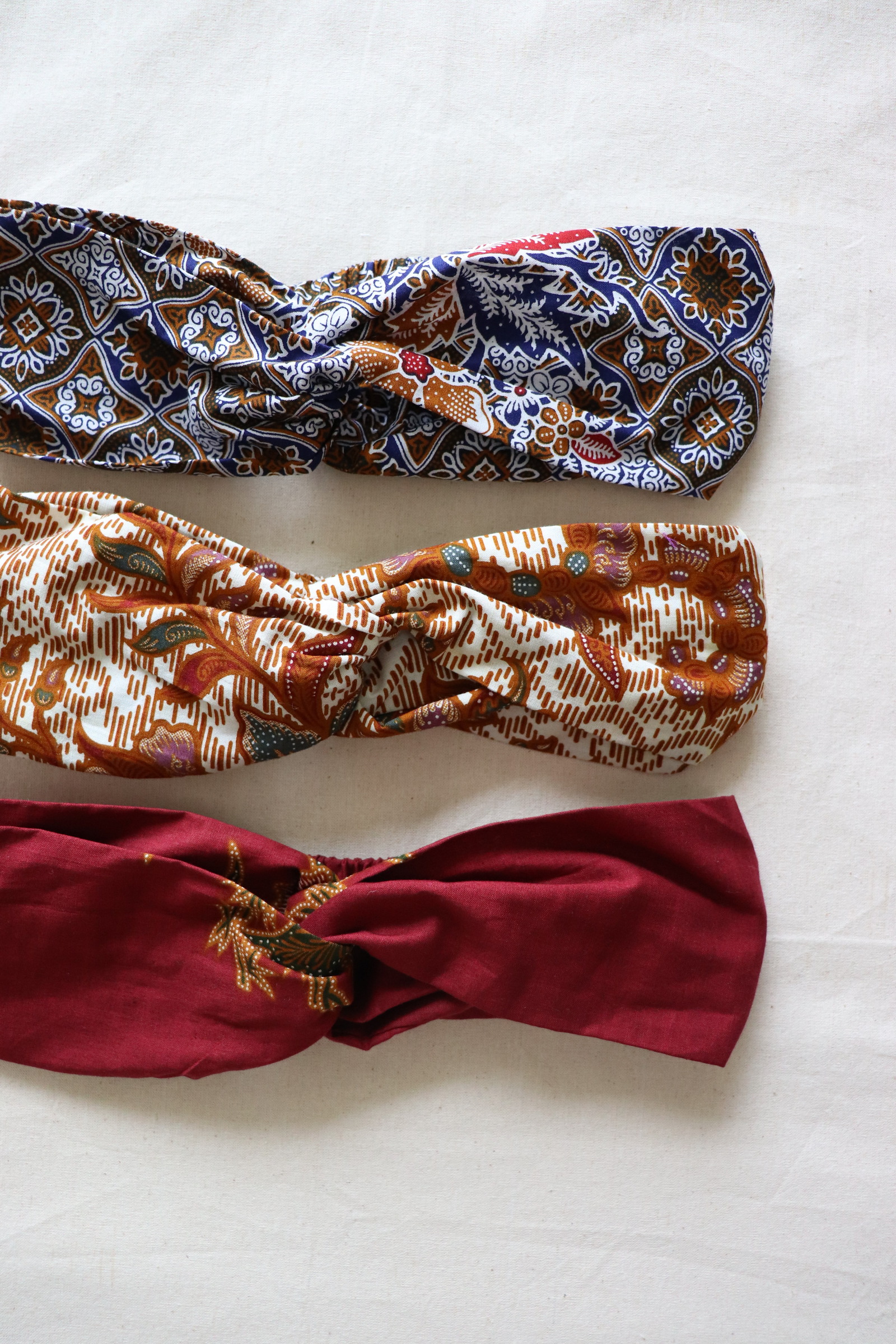 Crossover Batik Headbands [Set of 3] - Clara