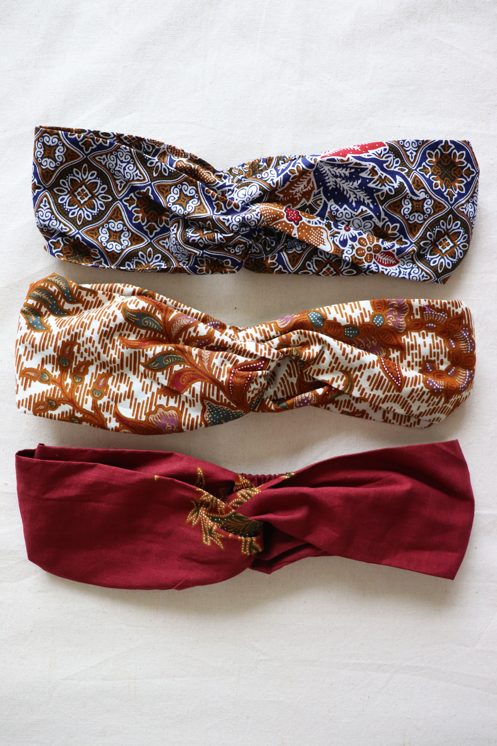 Crossover Batik Headbands [Set of 3] - Clara