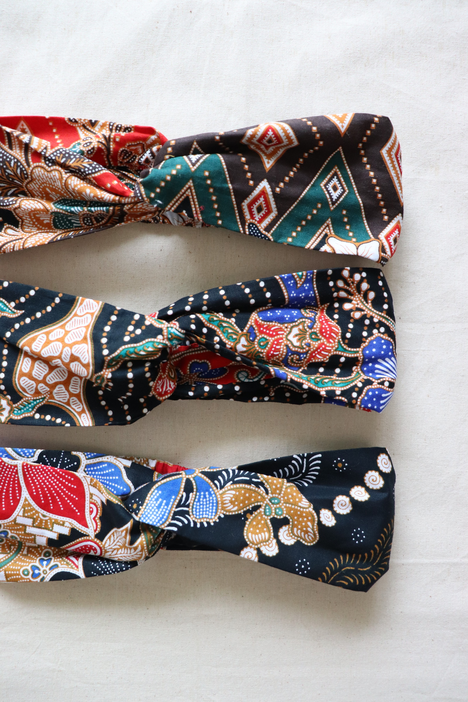 Crossover Batik Headbands [Set of 3] - Dorothea