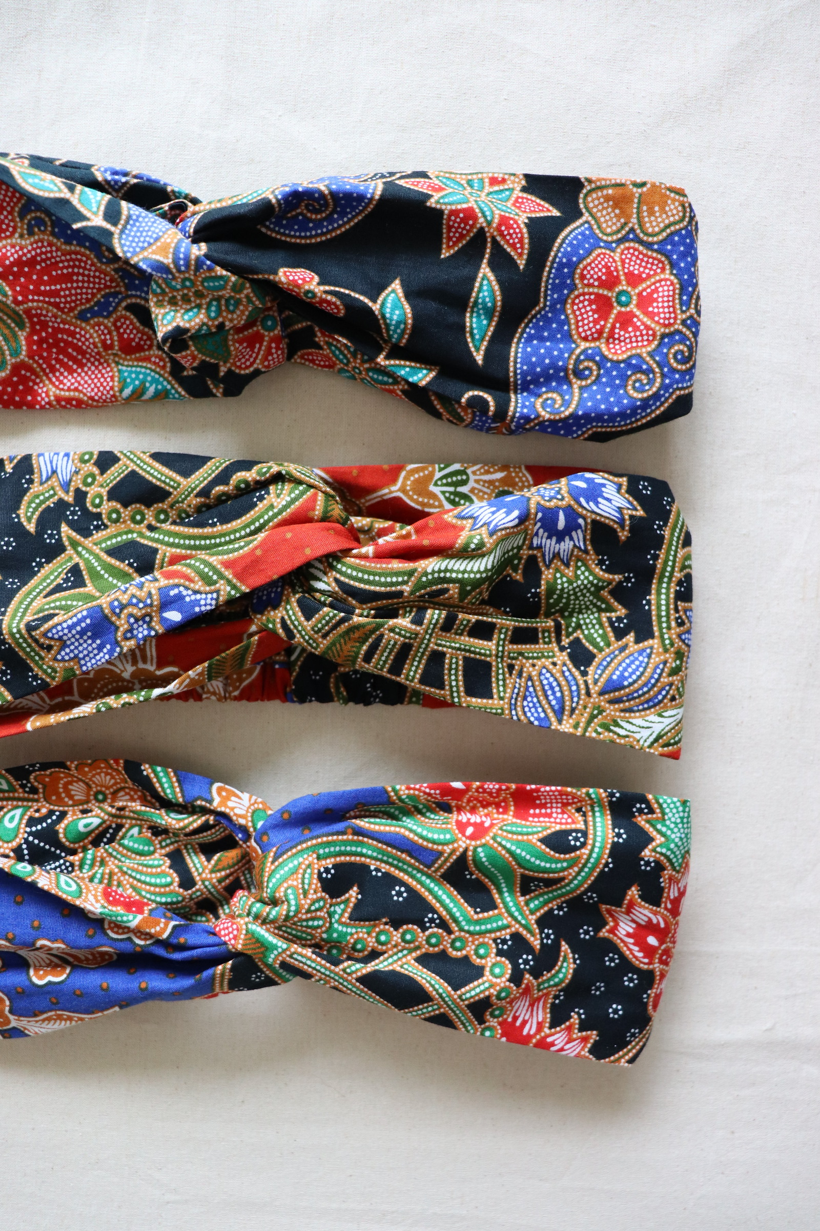 Crossover Batik Headbands [Set of 3] - Eira