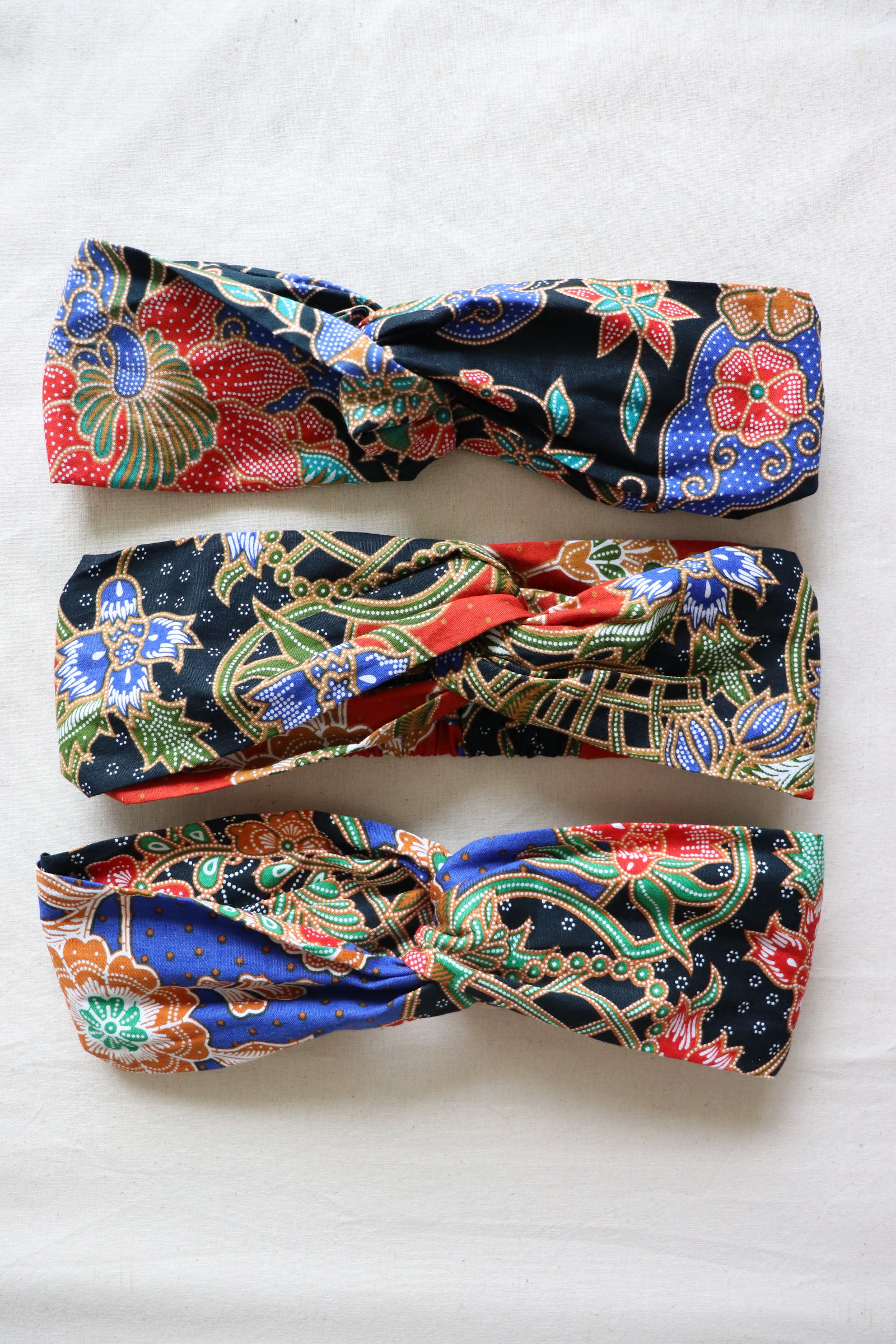 Crossover Batik Headbands [Set of 3] - Eira