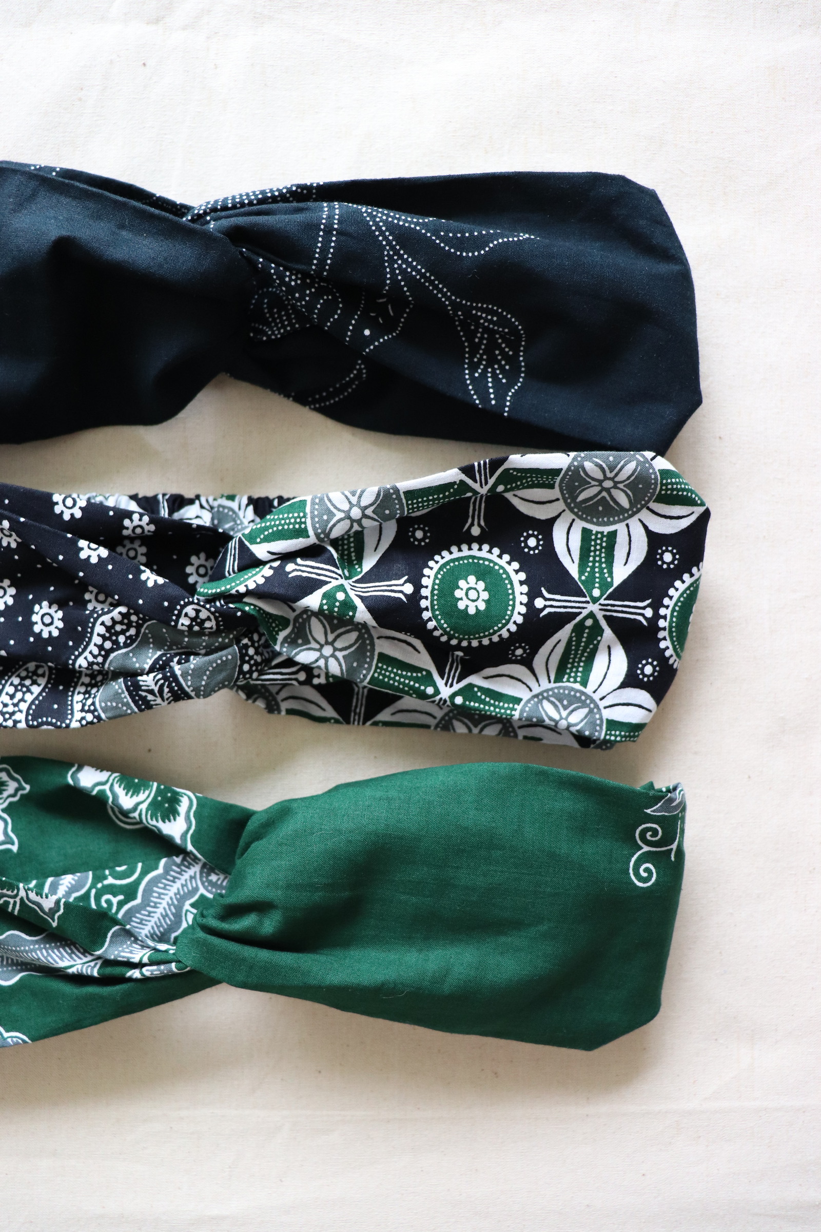 Crossover Batik Headbands [Set of 3] - Evangeline
