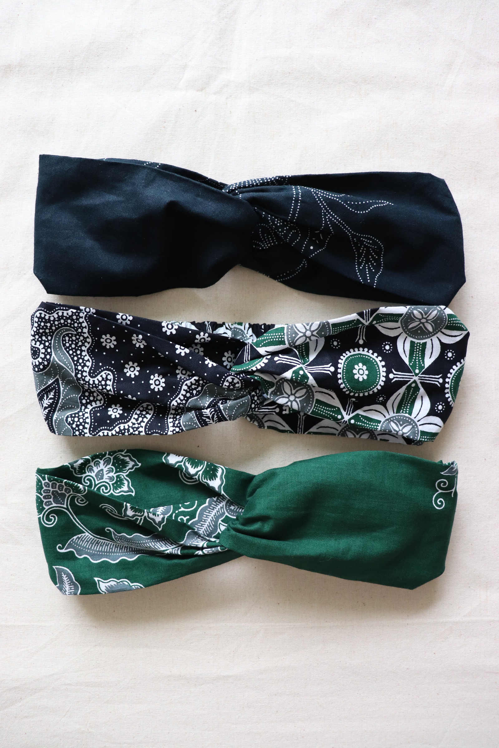 Crossover Batik Headbands [Set of 3] - Evangeline