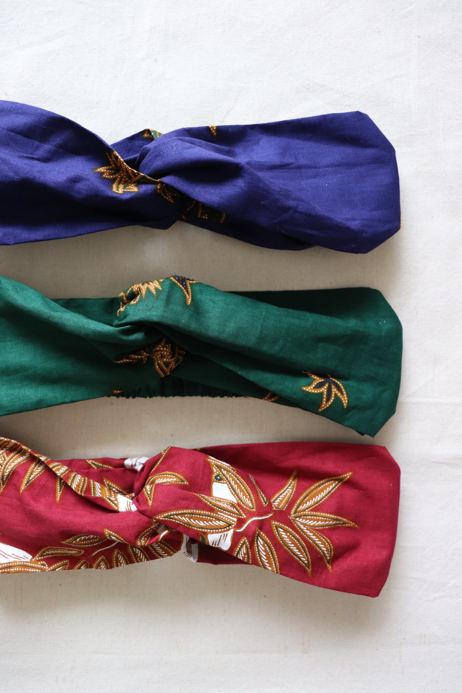 Crossover Batik Headbands [Set of 3] - Gloria