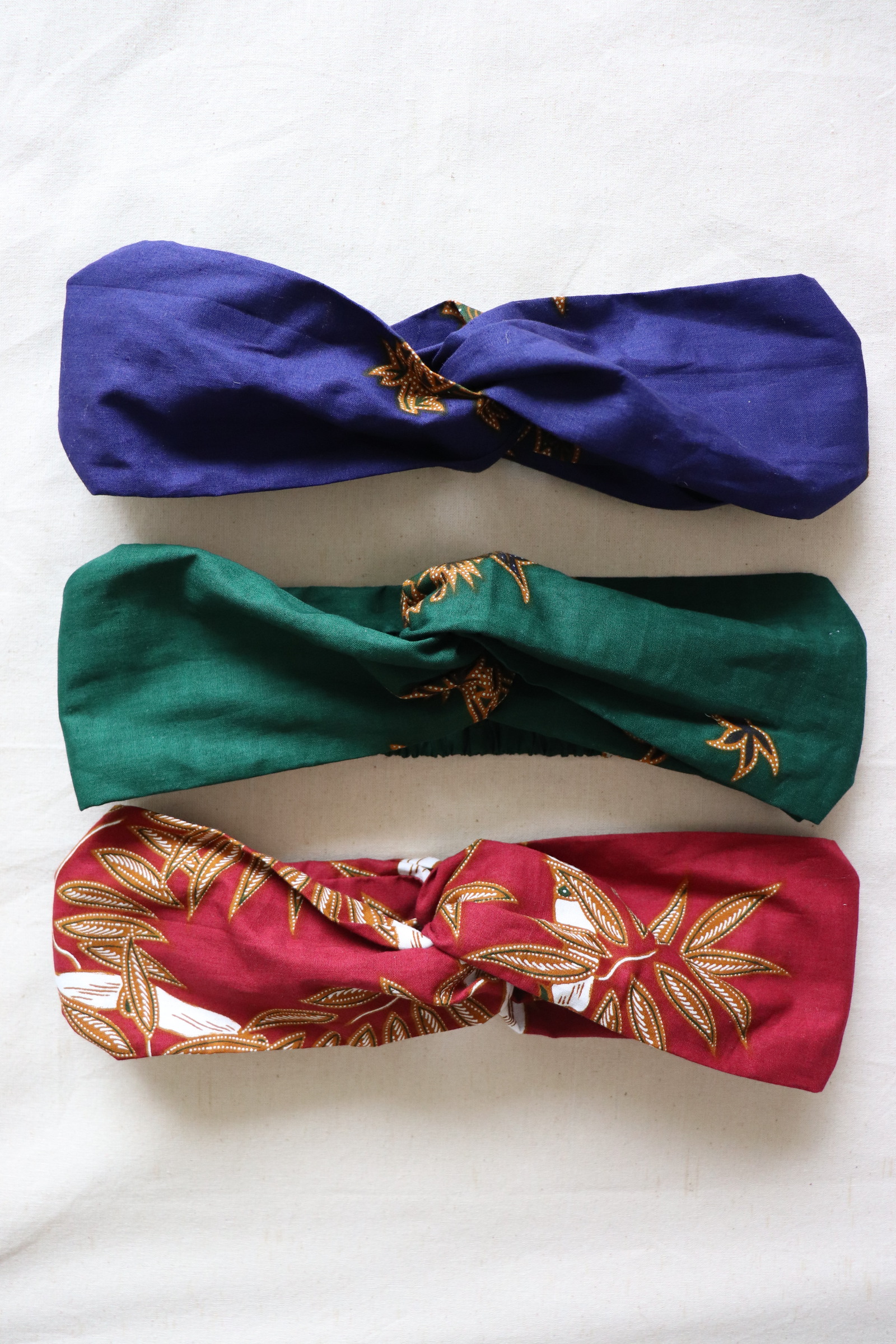 Crossover Batik Headbands [Set of 3] - Gloria