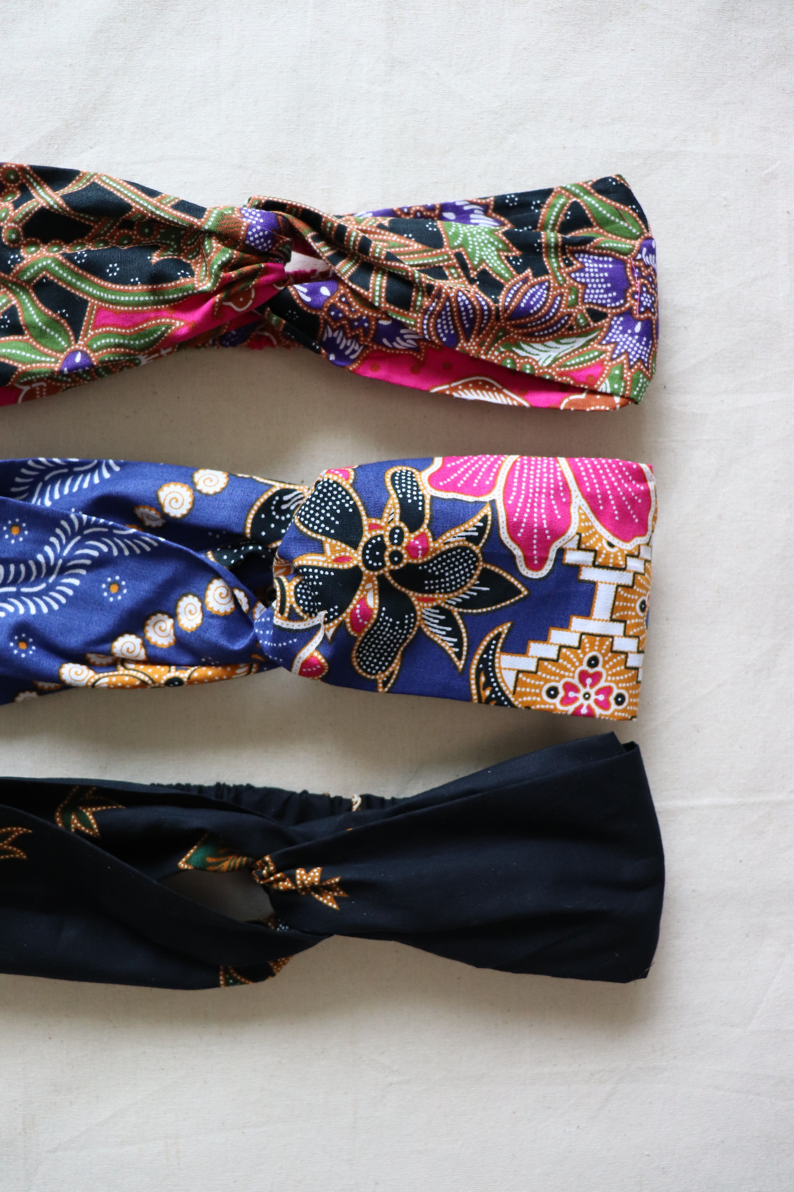 Crossover Batik Headbands [Set of 3] - Lucy