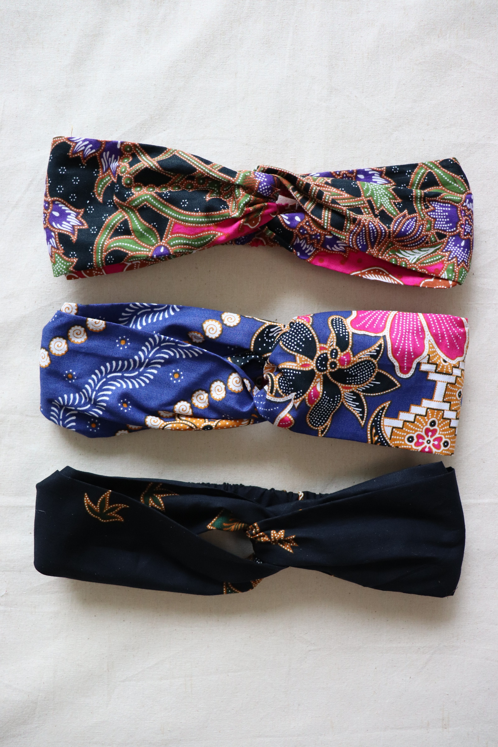 Crossover Batik Headbands [Set of 3] - Lucy