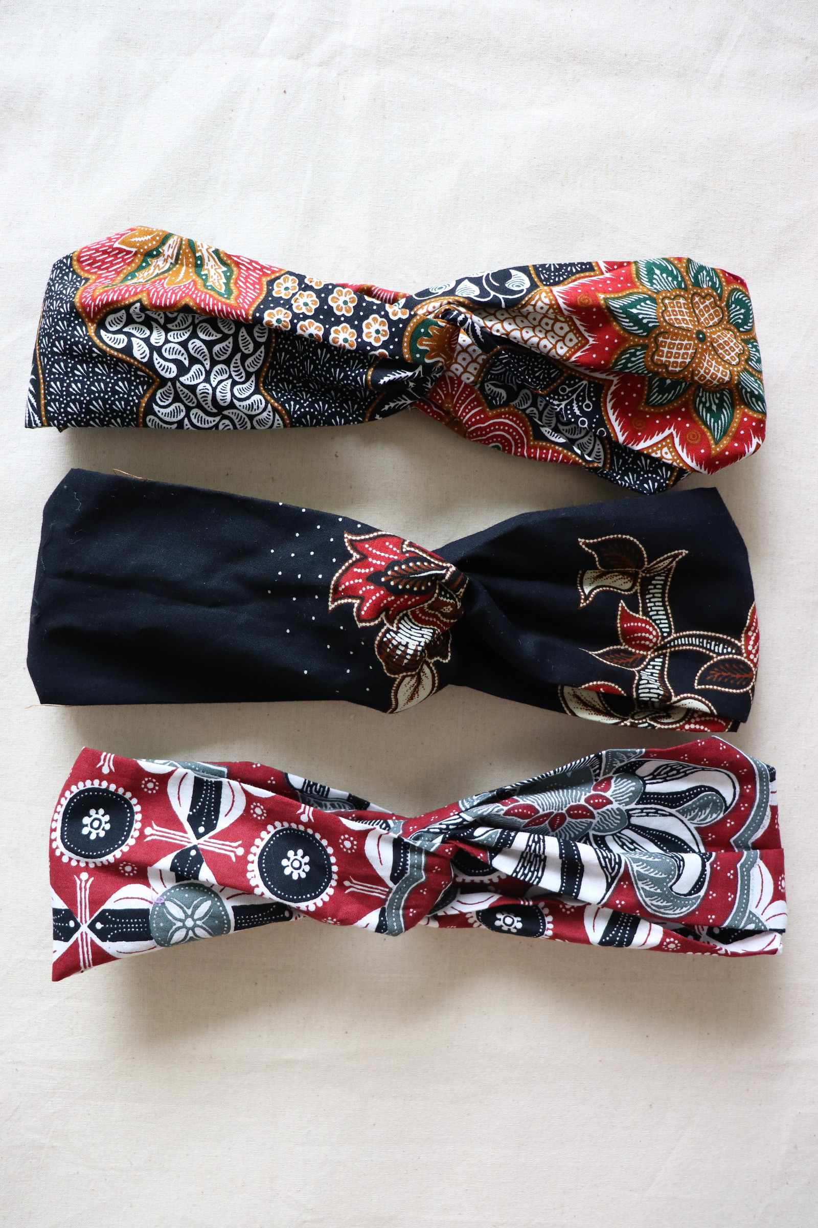 Crossover Batik Headbands [Set of 3] - Natasha