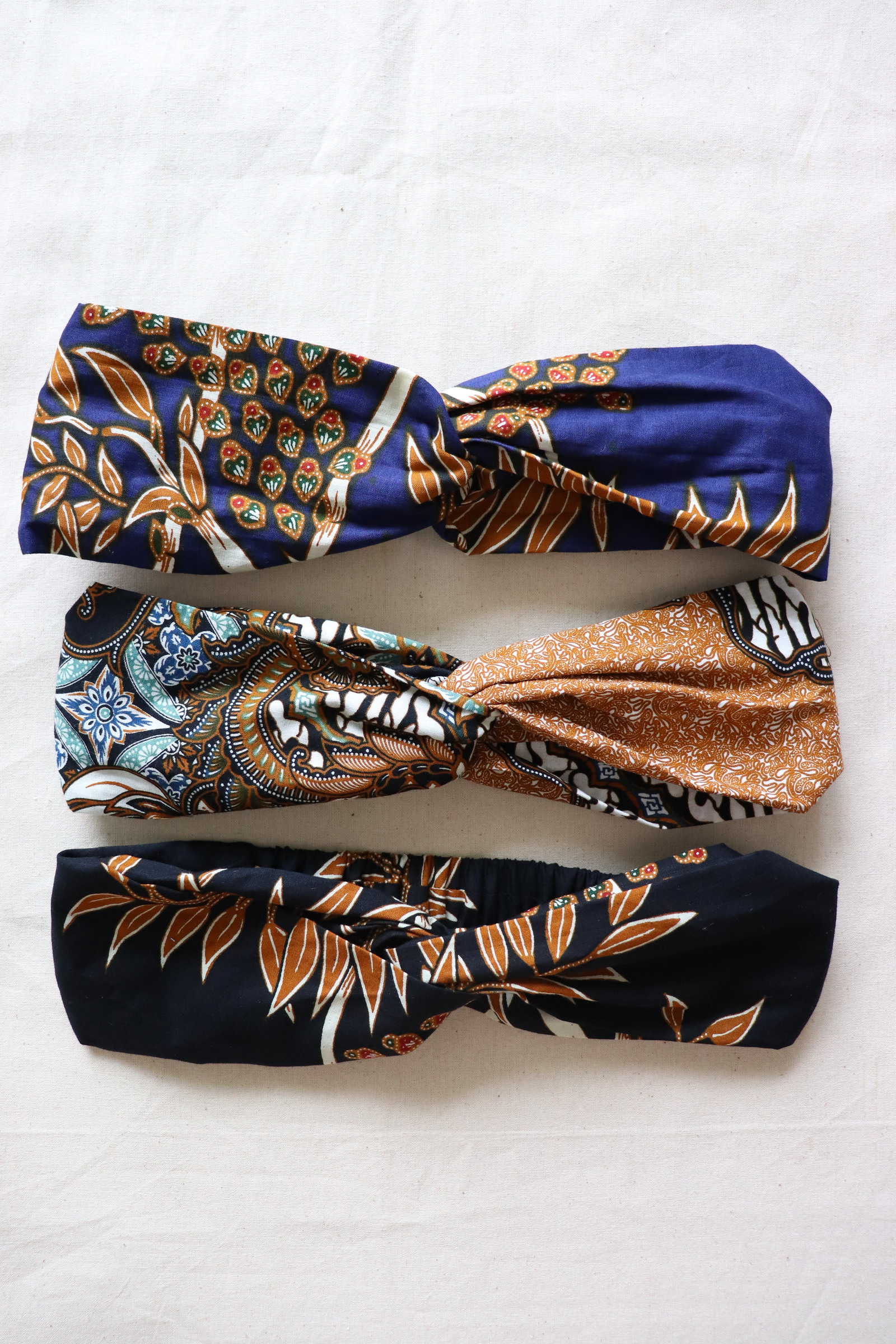 Crossover Batik Headbands [Set of 3] - Seraphine