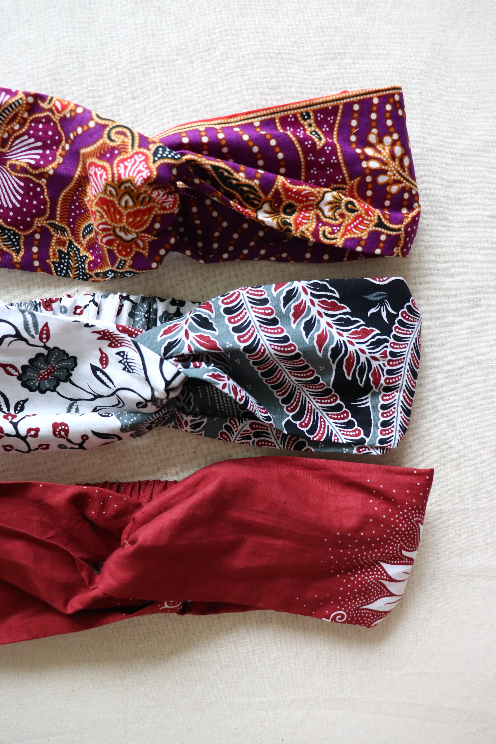Crossover Batik Headbands [Set of 3] - Karina