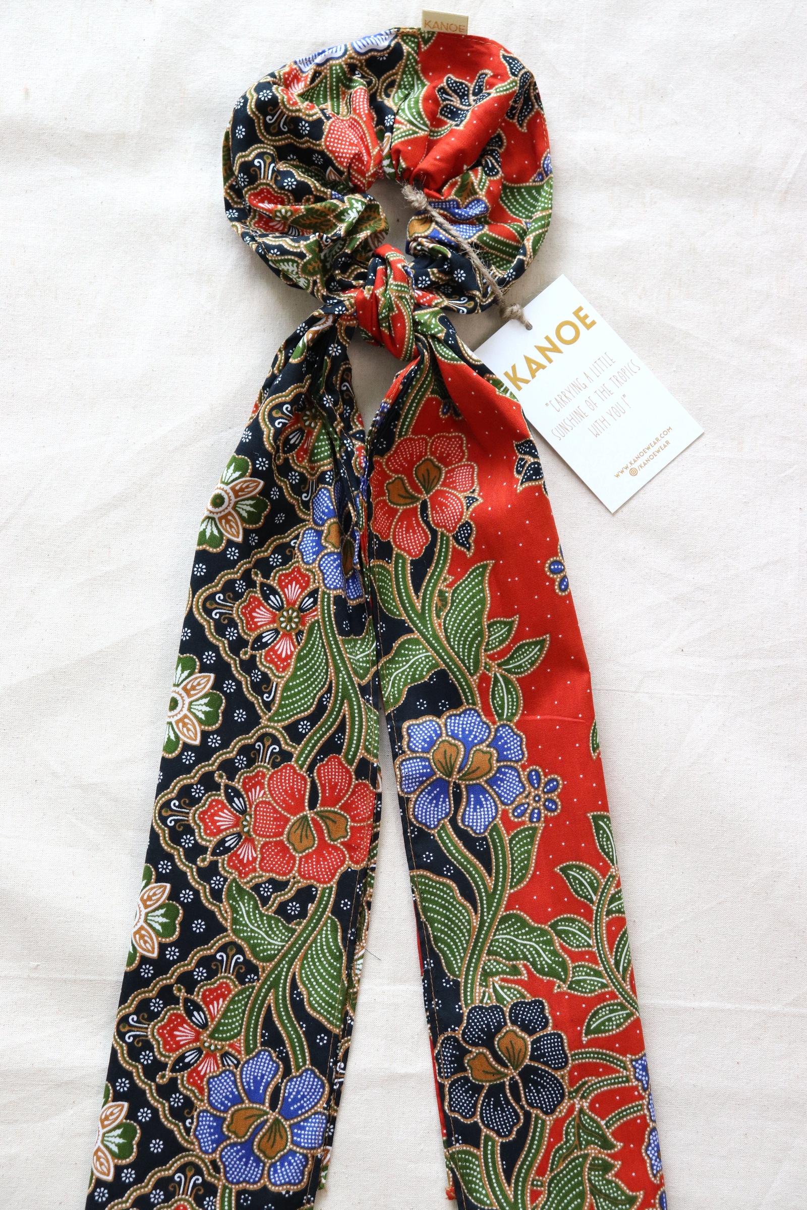 Maxi Batik Scrunchie w/ Ribbon - Maya