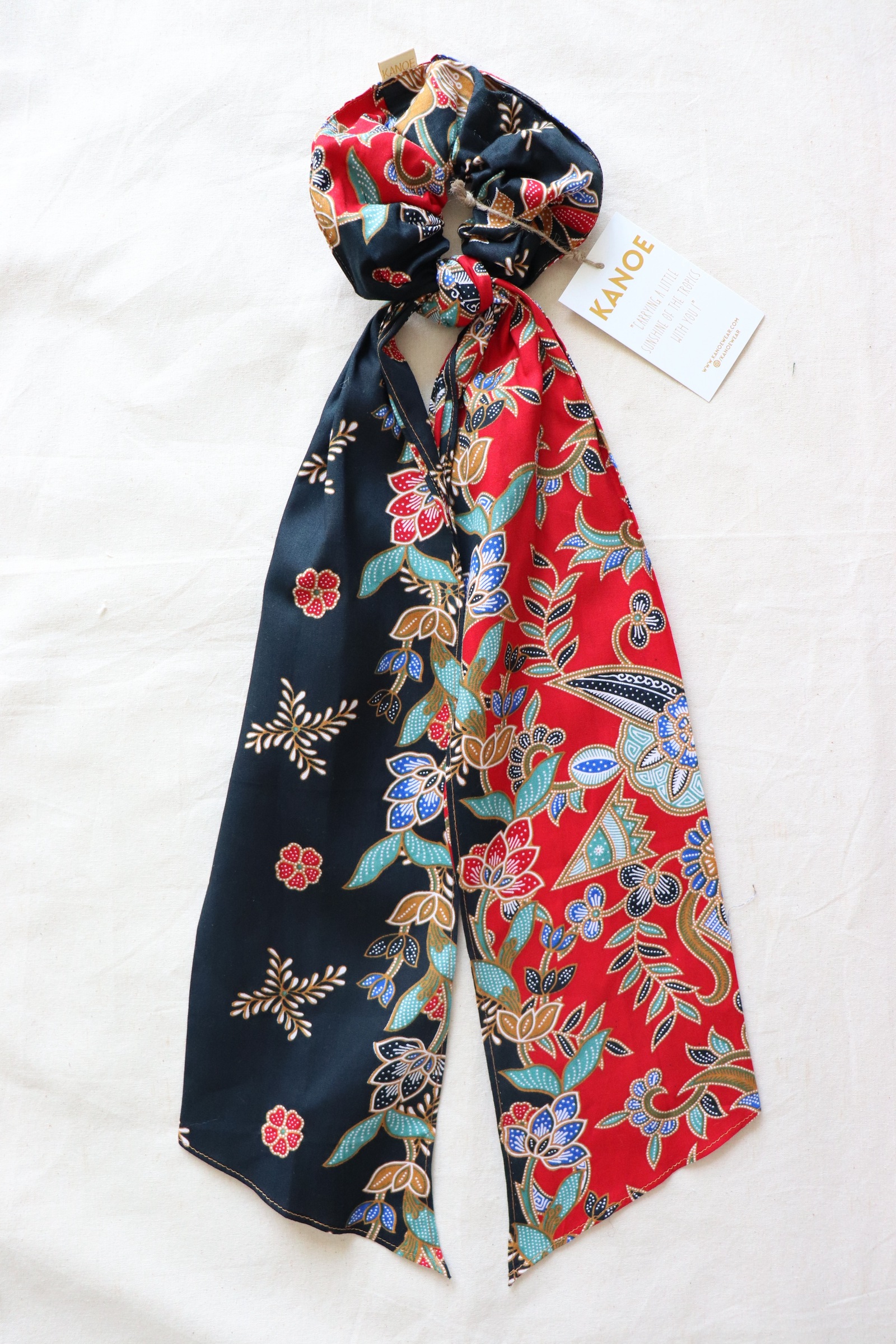 Maxi Batik Scrunchie w/ Ribbon - Katniss