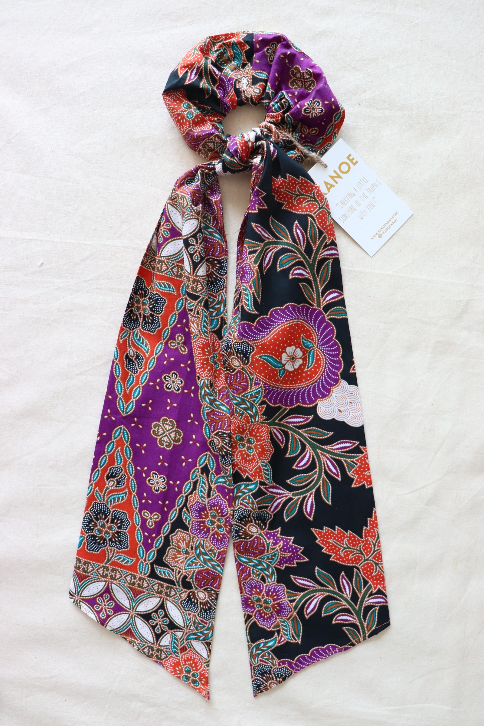  Maxi Batik Scrunchie w/ Ribbon - Sereena