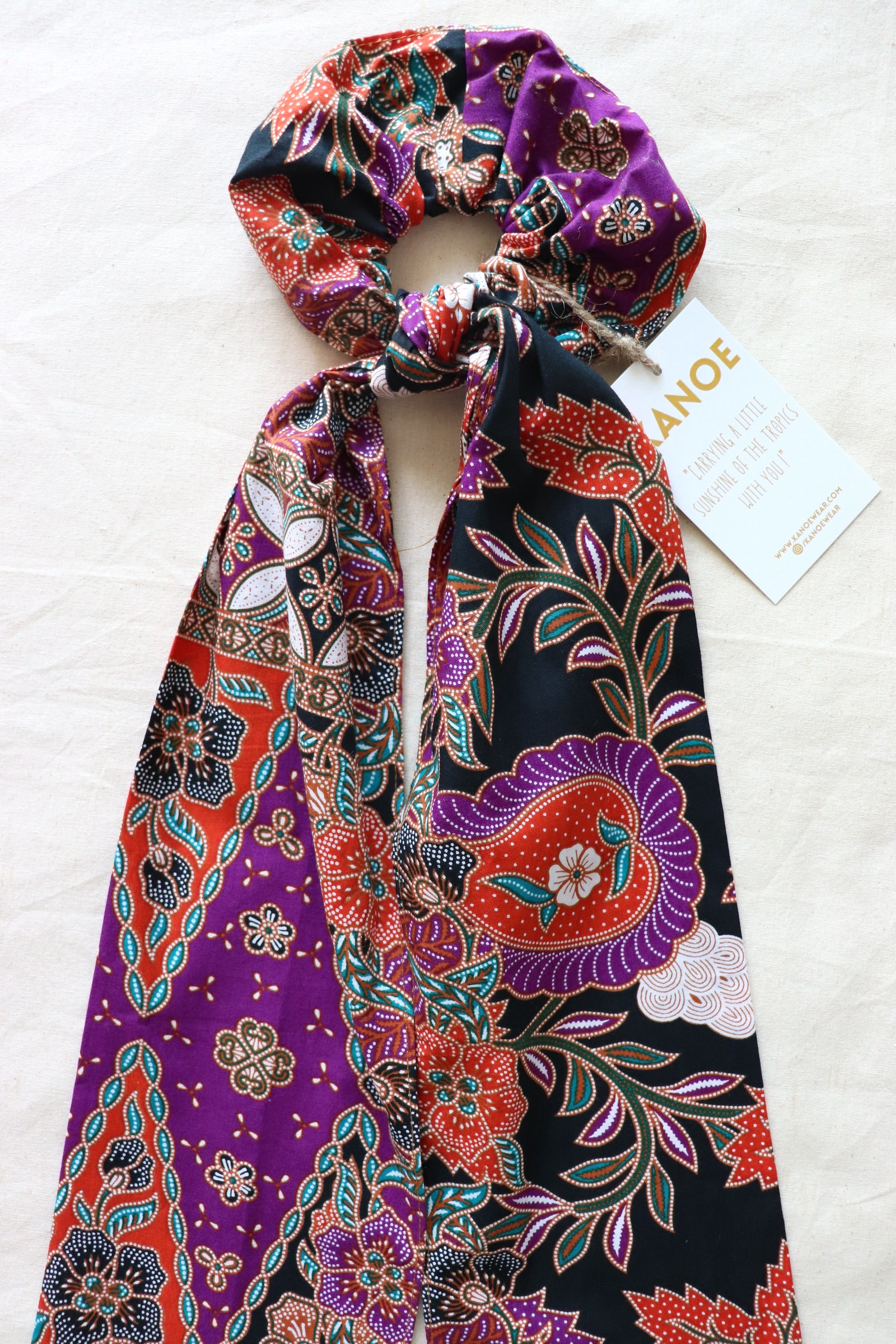  Maxi Batik Scrunchie w/ Ribbon - Sereena