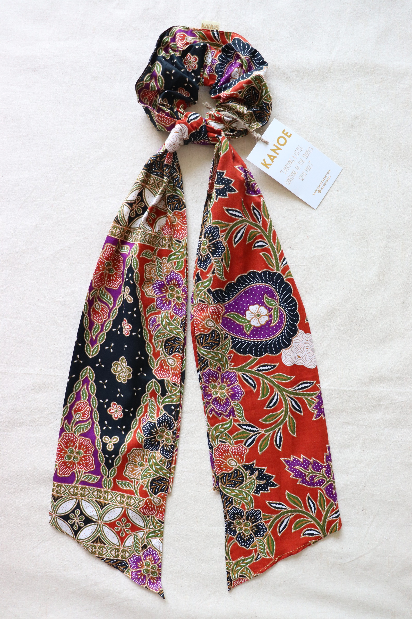 Maxi Batik Scrunchie w/ Ribbon - Julia