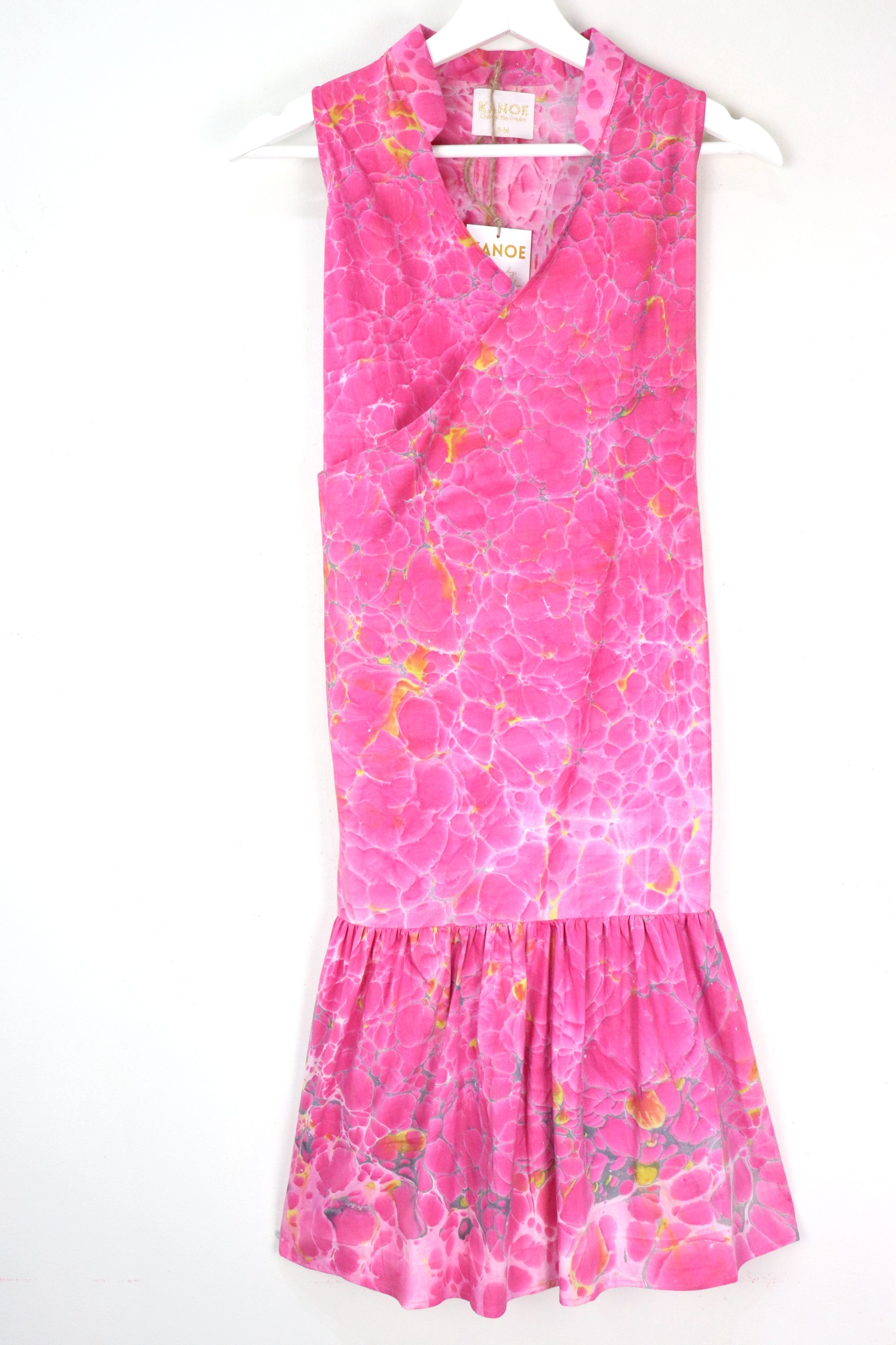 Mermaid Frou Qi Pao - Peony Swirls [ HandMarbled ] [ S - M ]