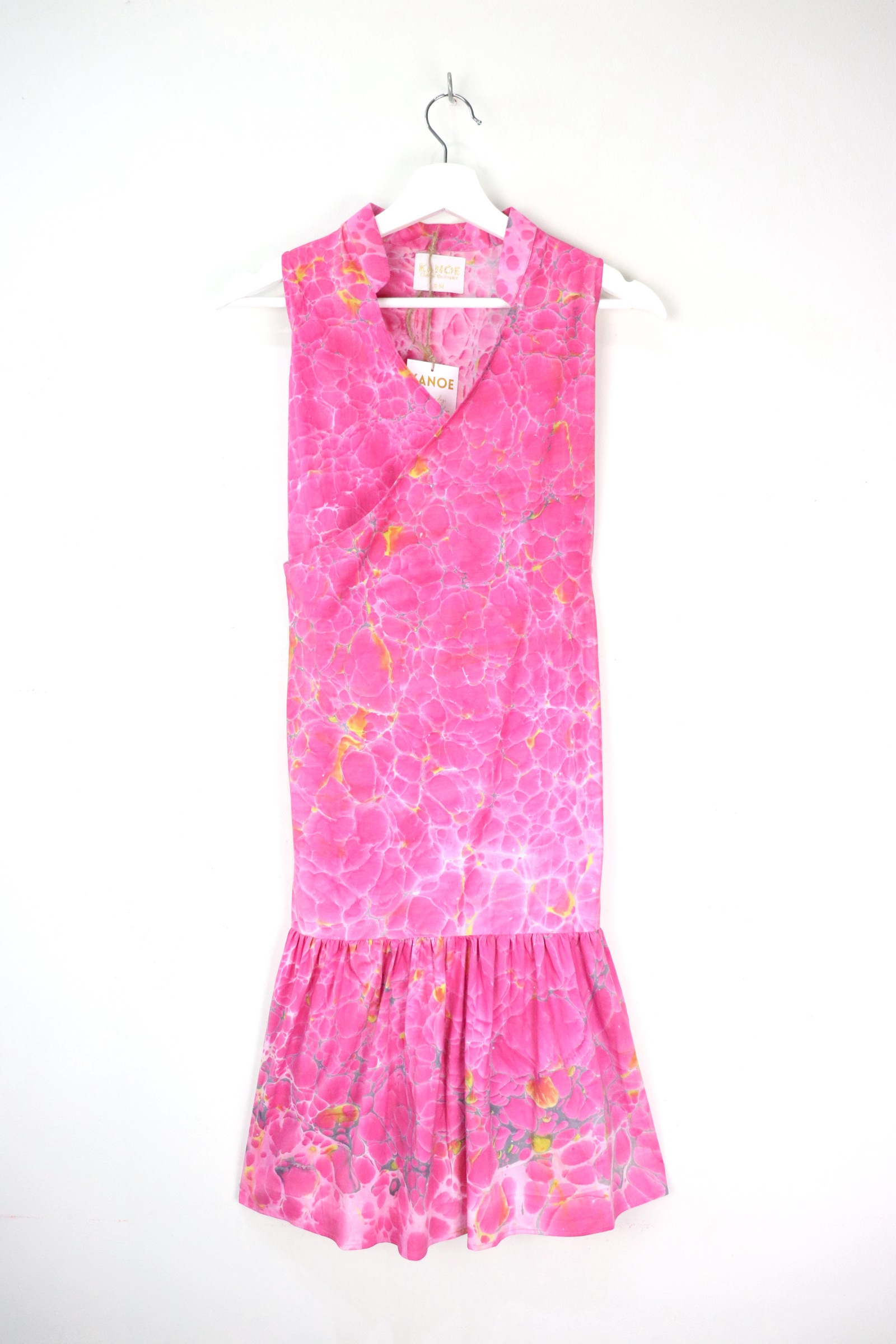 Mermaid Frou Qi Pao - Peony Swirls [ HandMarbled ] [ S - M ]