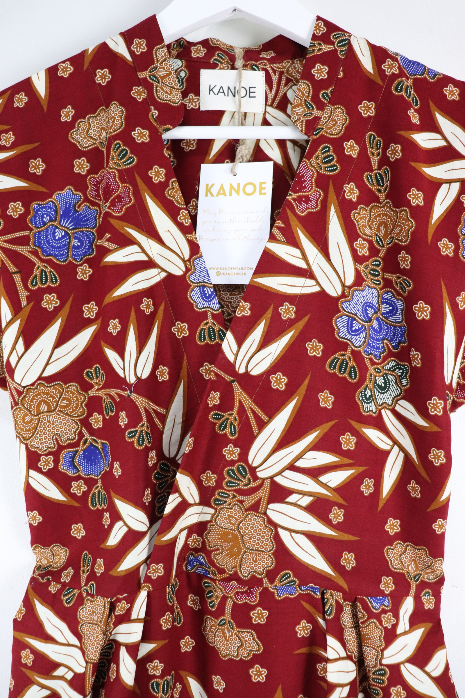 Kimono Wrap Dress w/ Mandarin Collar - Ai Yue