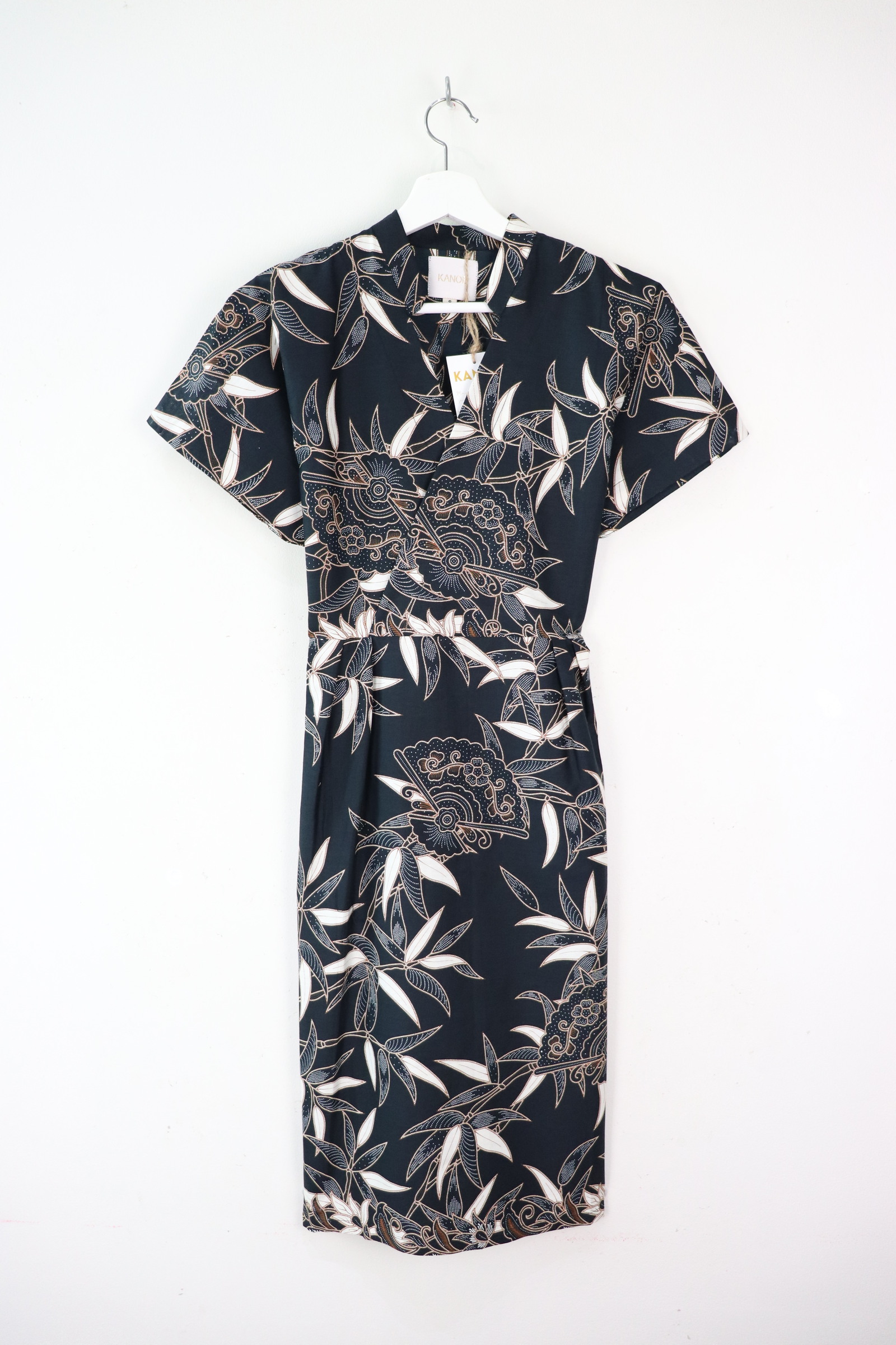 Kimono Wrap Dress w/ Mandarin Collar - Xiao Mei [ Smaller Freesize ]