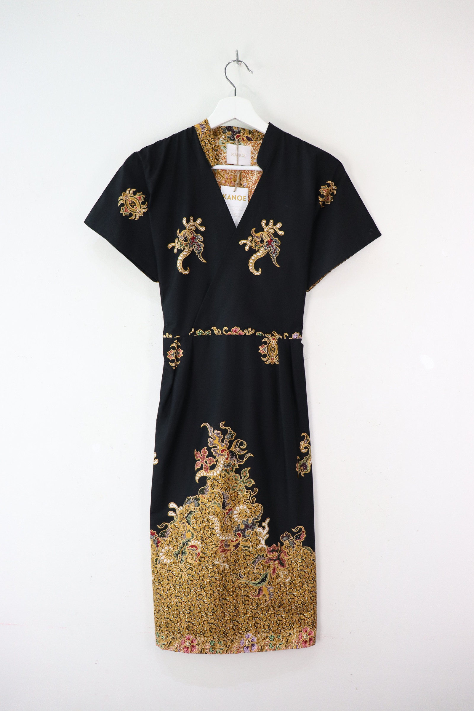Kimono Wrap Dress w/ Mandarin Collar - Xiao Lu [ Smaller Freesize ]