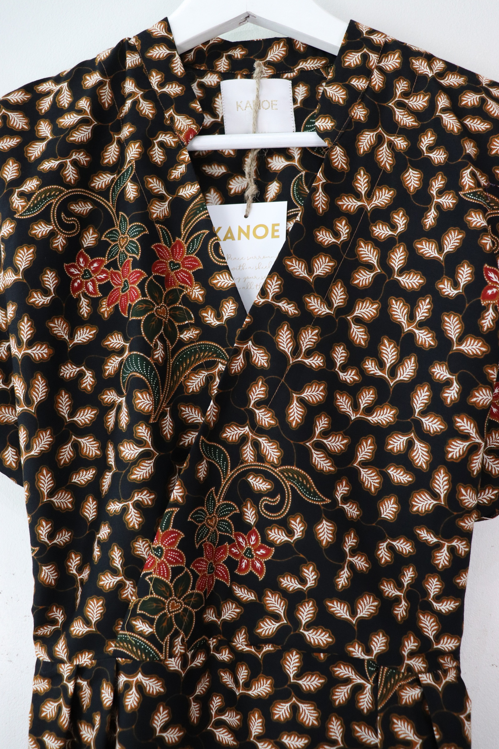 Kimono Wrap Dress w/ Mandarin Collar - Xiao Jie [ Smaller Freesize ]