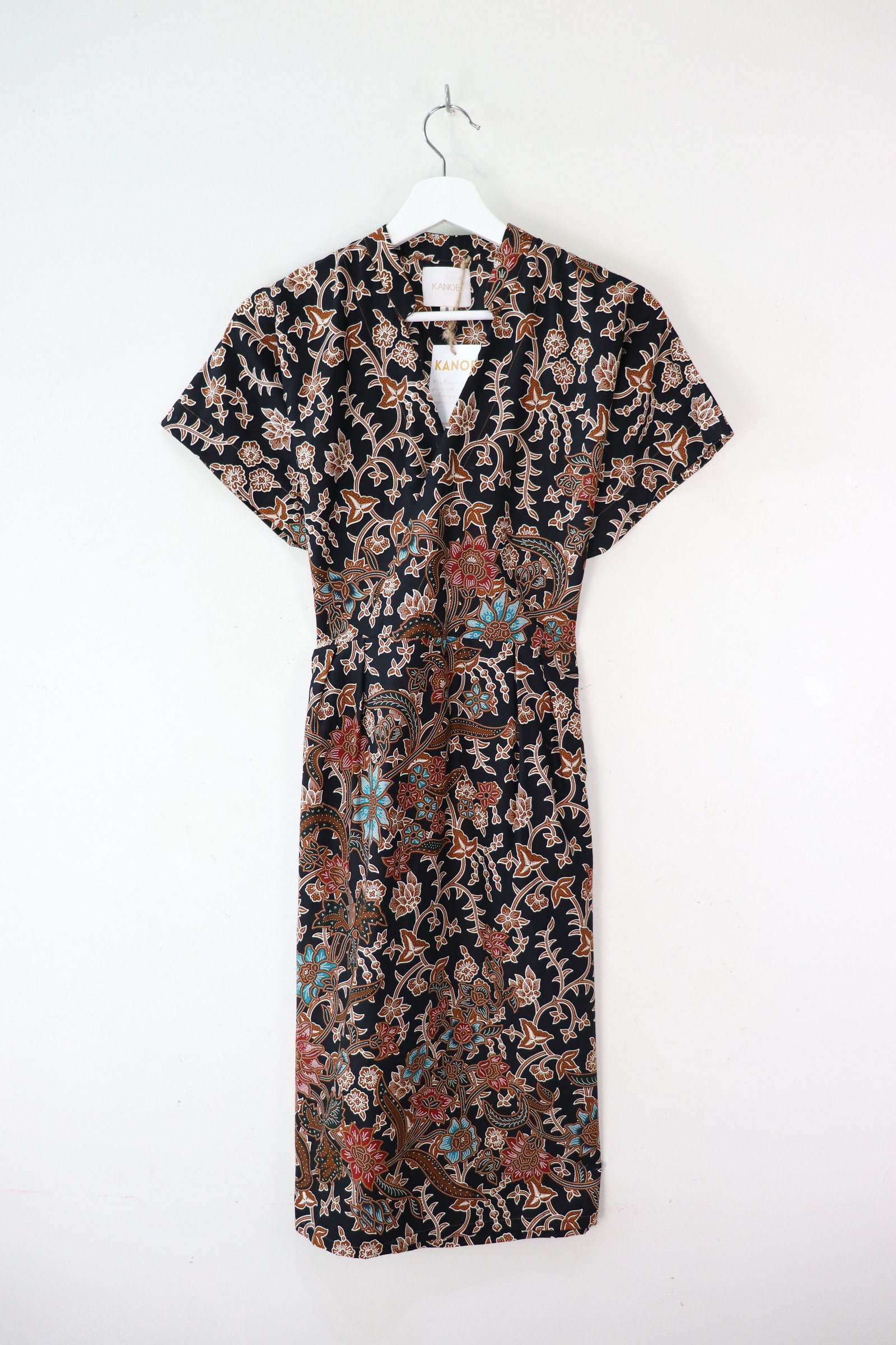 Kimono Wrap Dress w/ Mandarin Collar - Xiao Mi [ Smaller Freesize ]