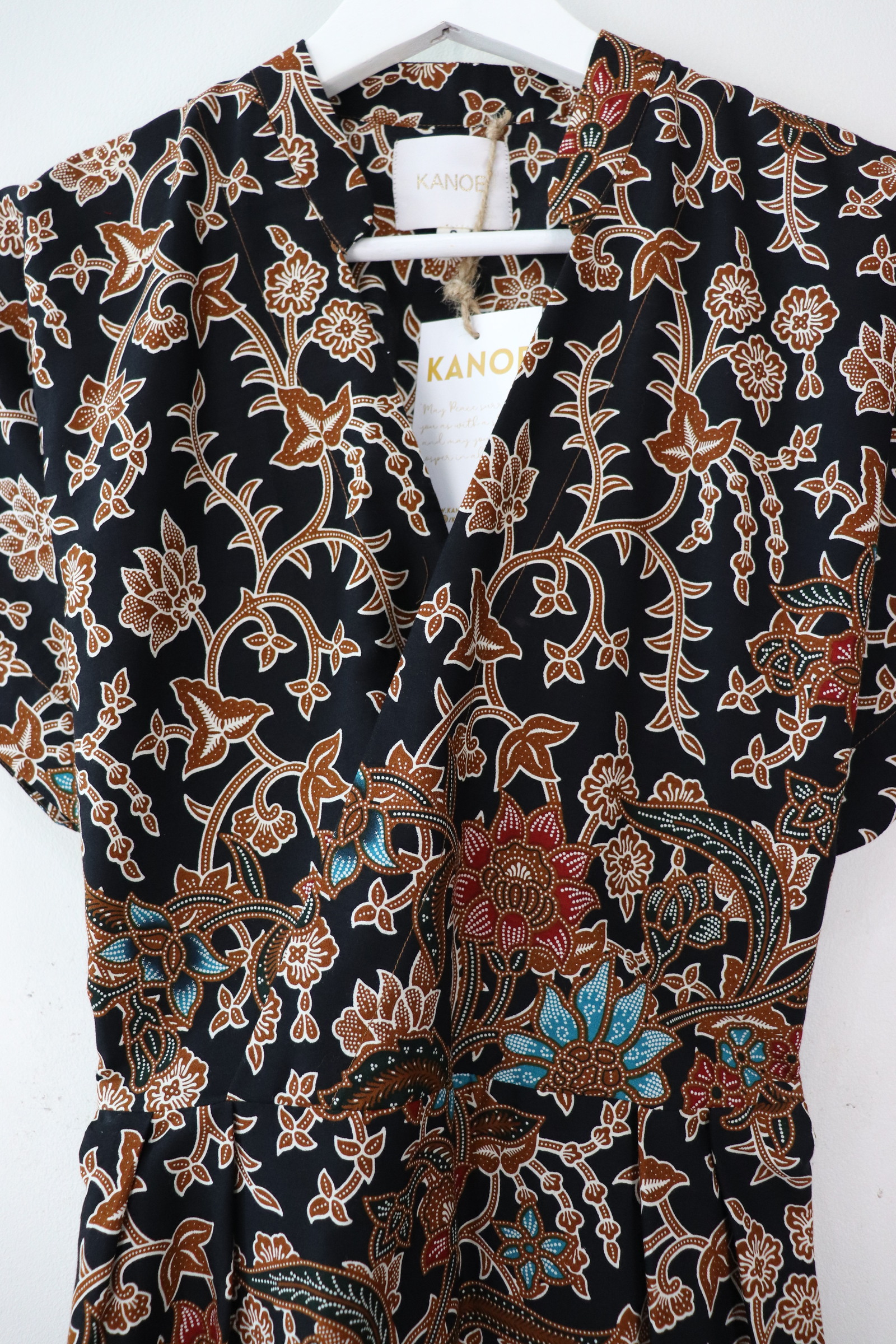 Kimono Wrap Dress w/ Mandarin Collar - Xiao Mi [ Smaller Freesize ]