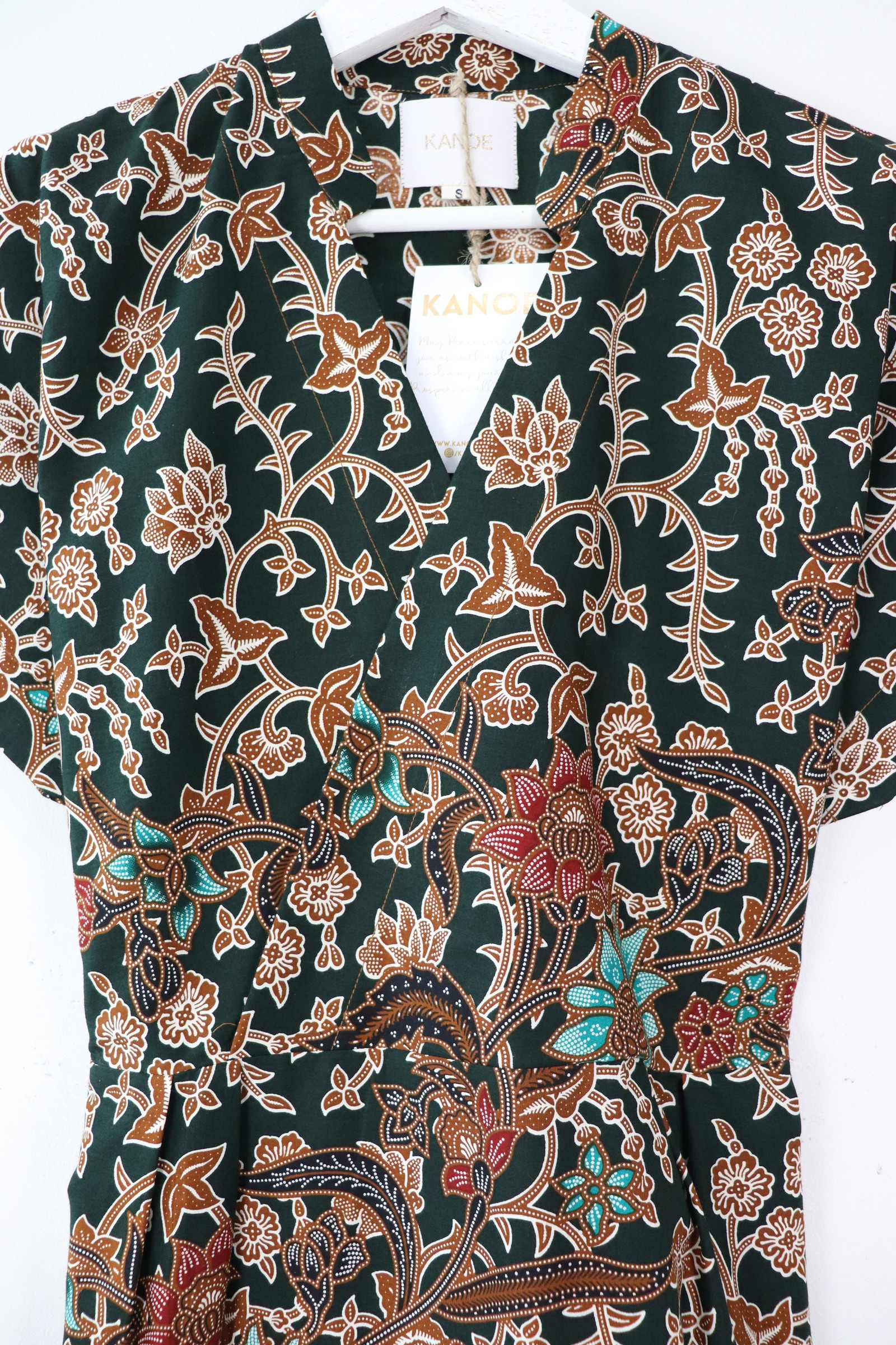 Kimono Wrap Dress w/ Mandarin Collar - Xiao Ting [ Smaller Freesize ]