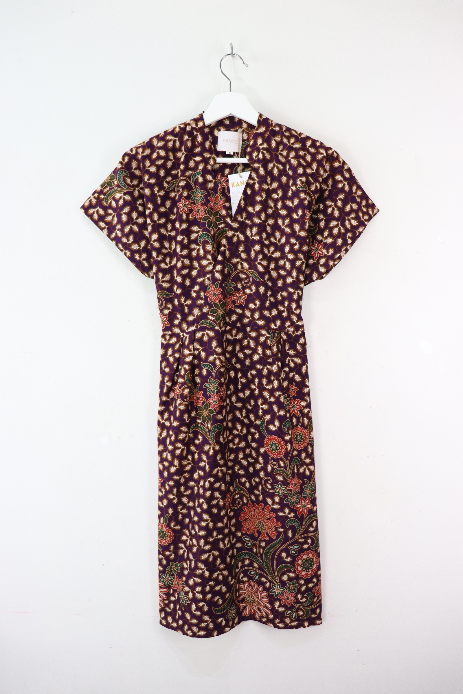 Kimono Wrap Dress w/ Mandarin Collar - Xiao Li [ Smaller Freesize ]