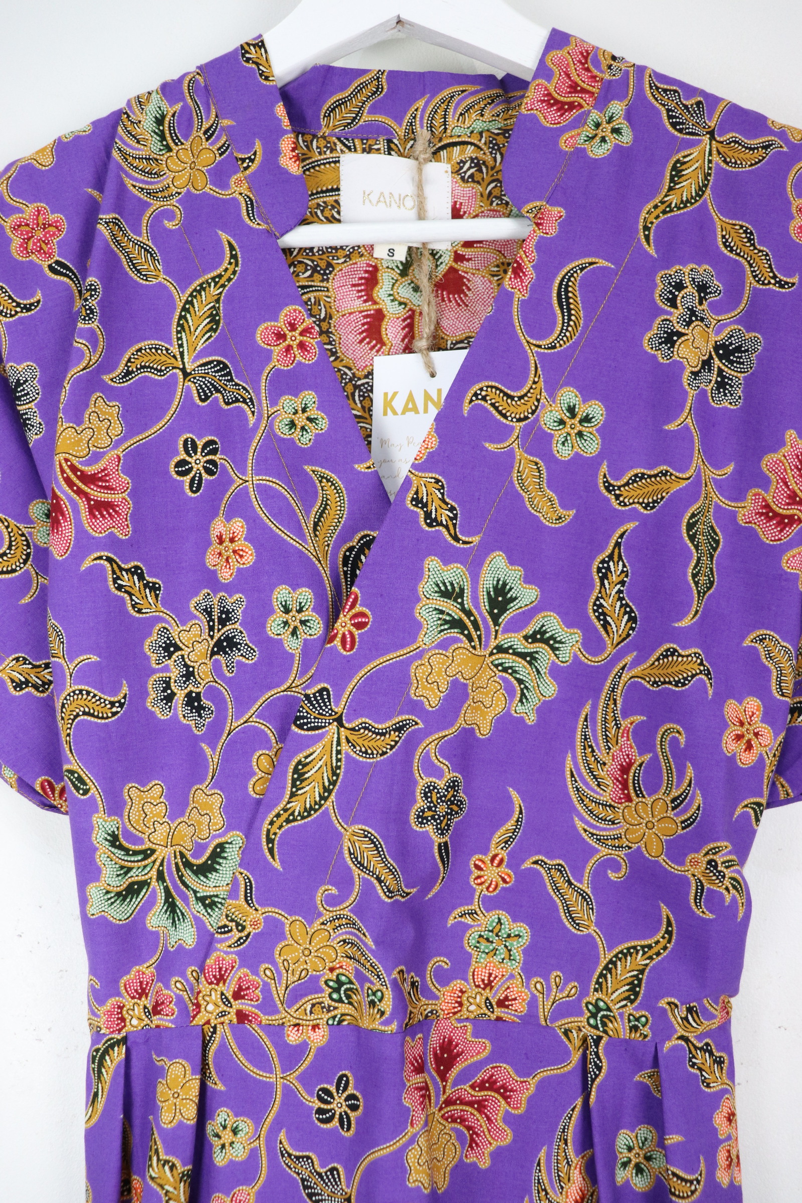 Kimono Wrap Dress w/ Mandarin Collar - Xiao Wei [ Smaller Freesize ]