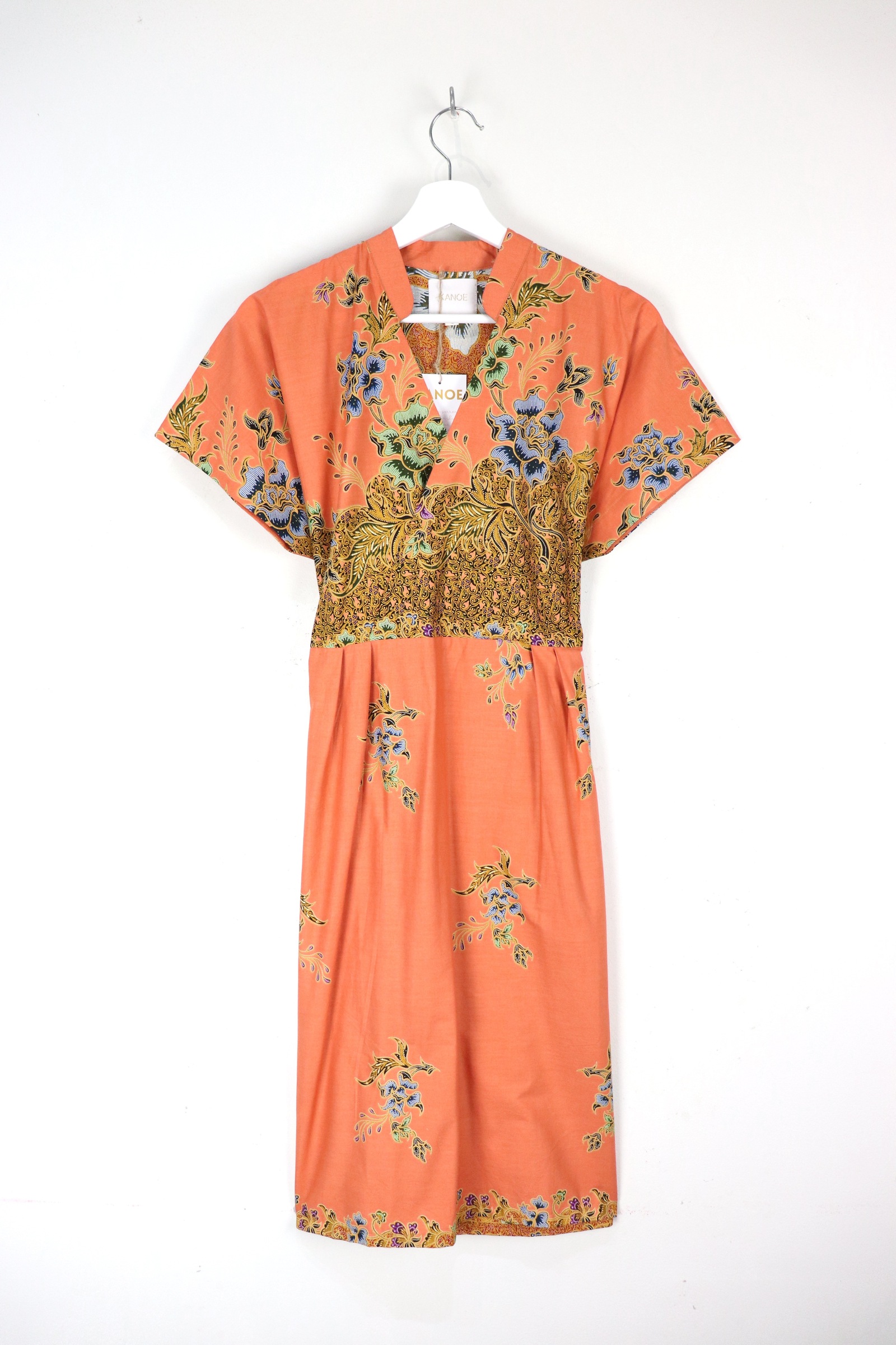 Kimono Wrap Dress w/ Mandarin Collar - Xiao Tan [ Smaller Freesize ]