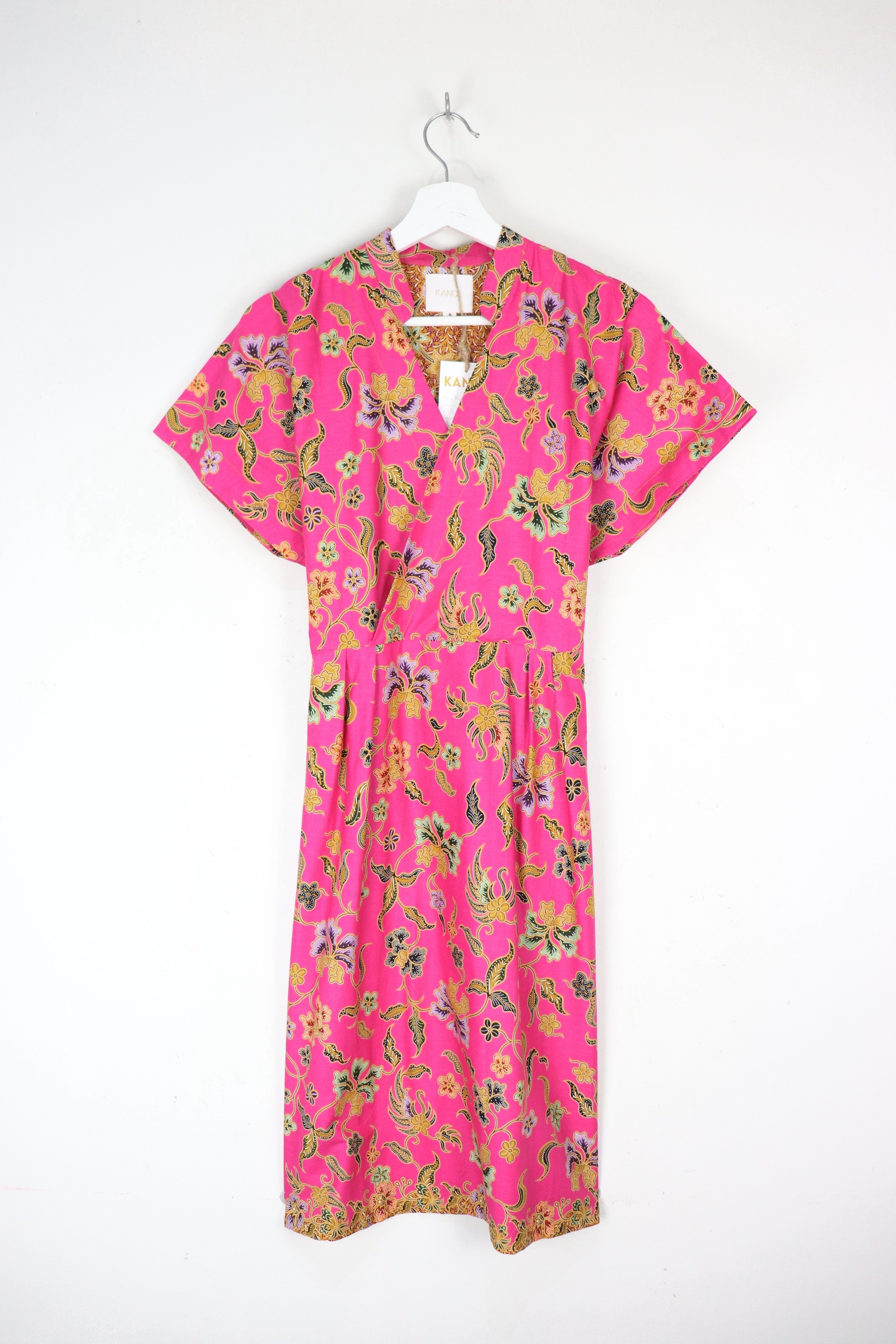 Kimono Wrap Dress w/ Mandarin Collar - Xiao Feng [ Smaller Freesize ]