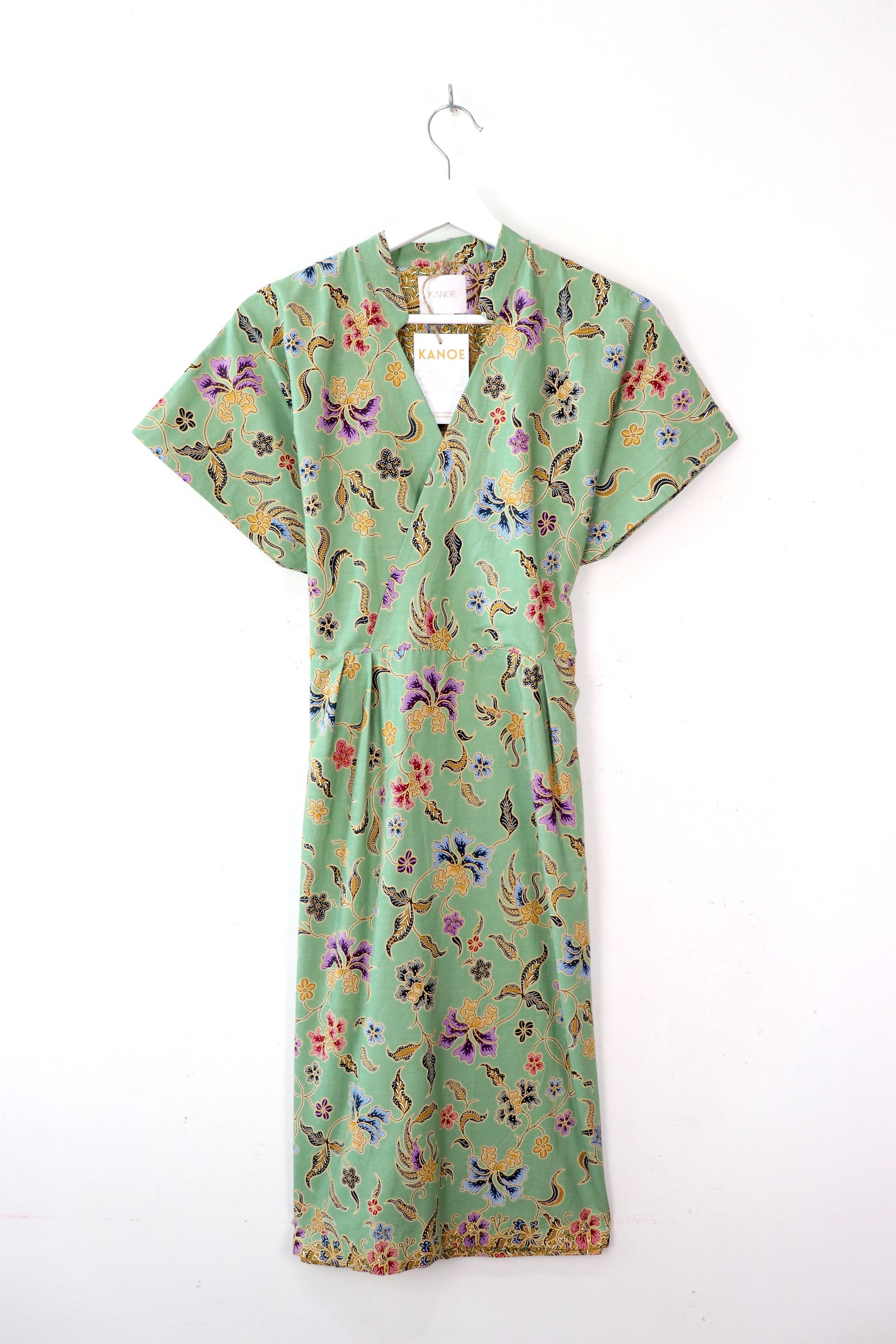 Kimono Wrap Dress w/ Mandarin Collar - Xiao Qing [ Smaller Freesize ]