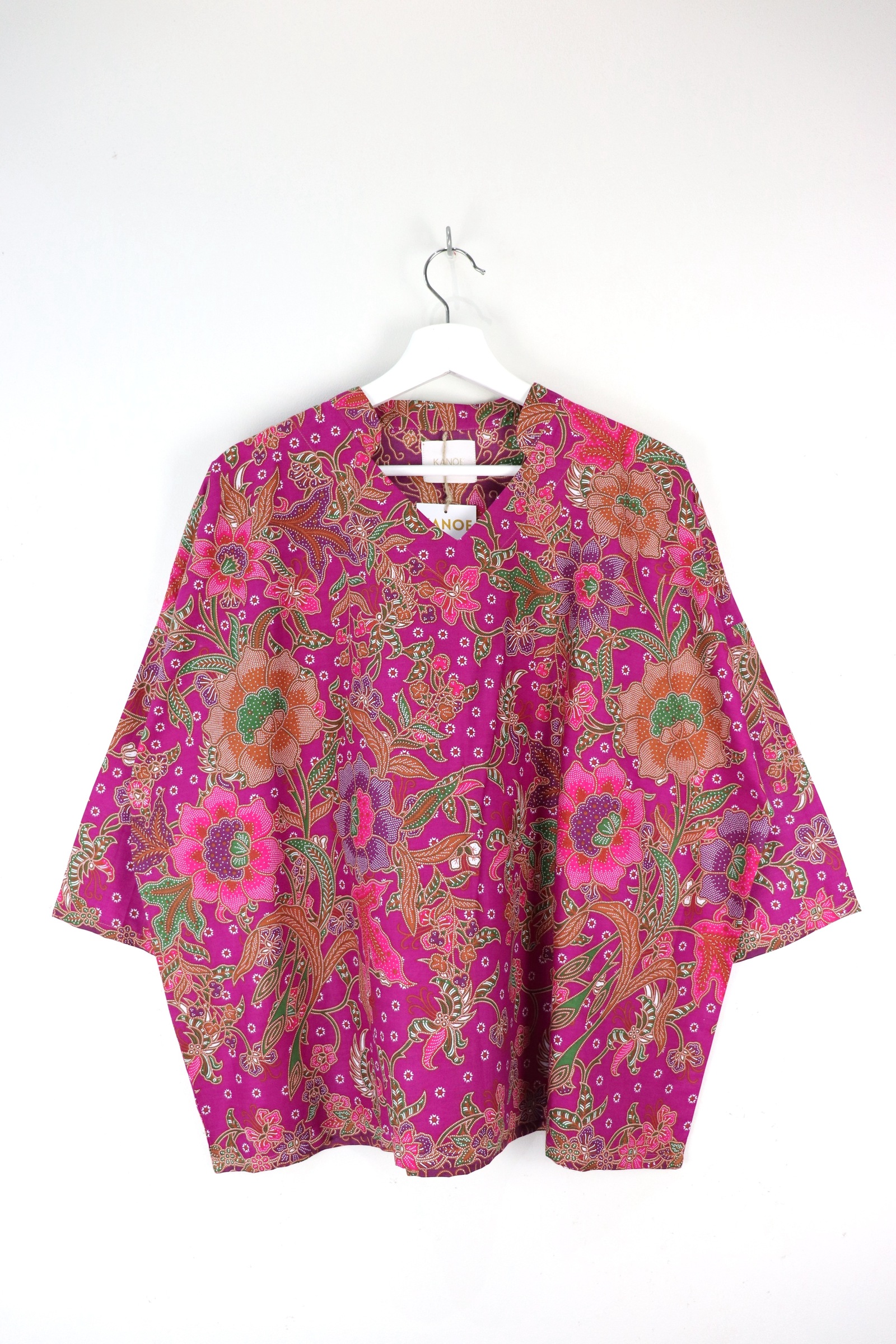 BIG GIRL Batik Top w/ Mandarin Collar - Ming Dynasty